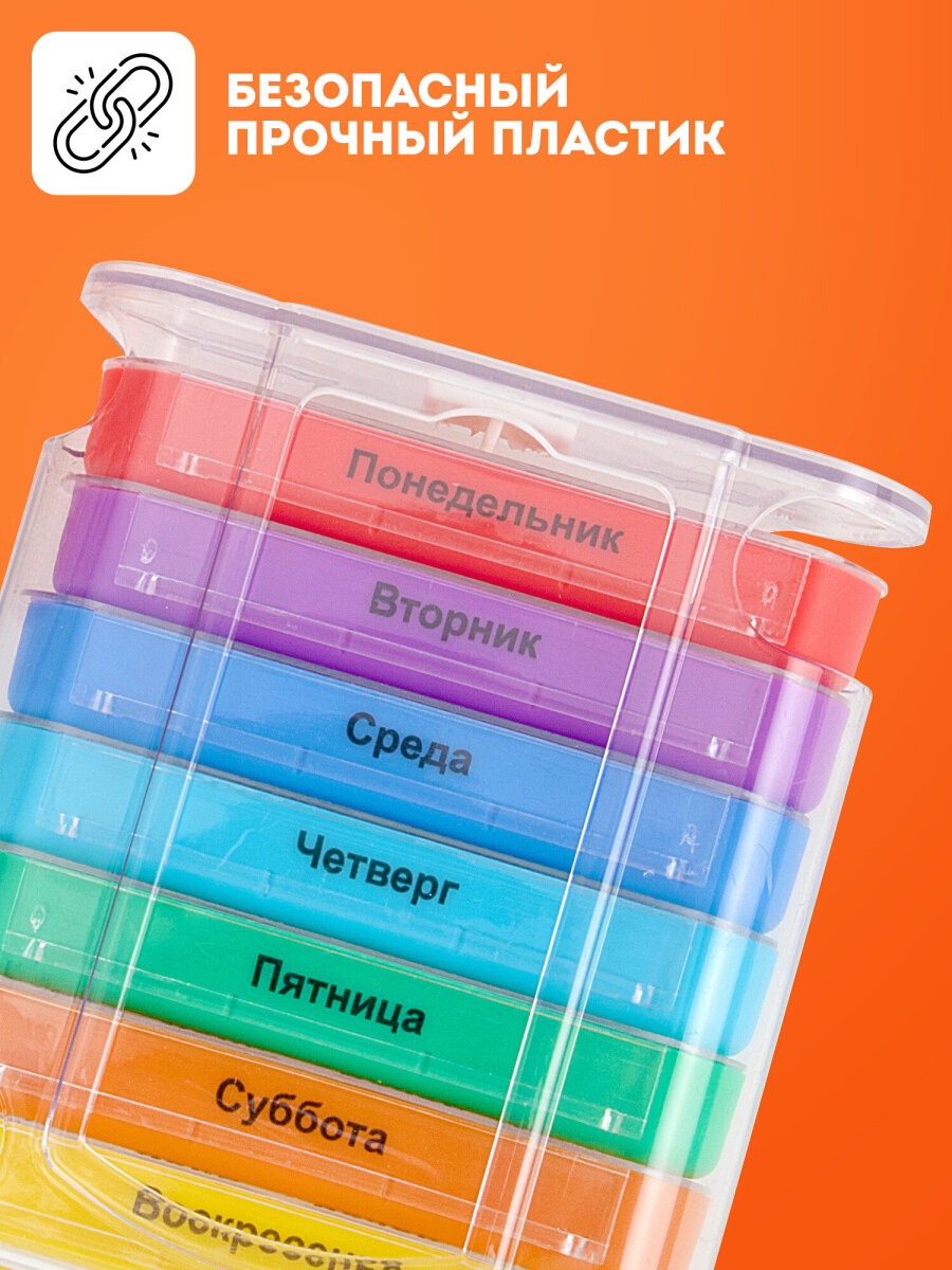 Таблетница DASWERK на неделю 4 приема - фото 4