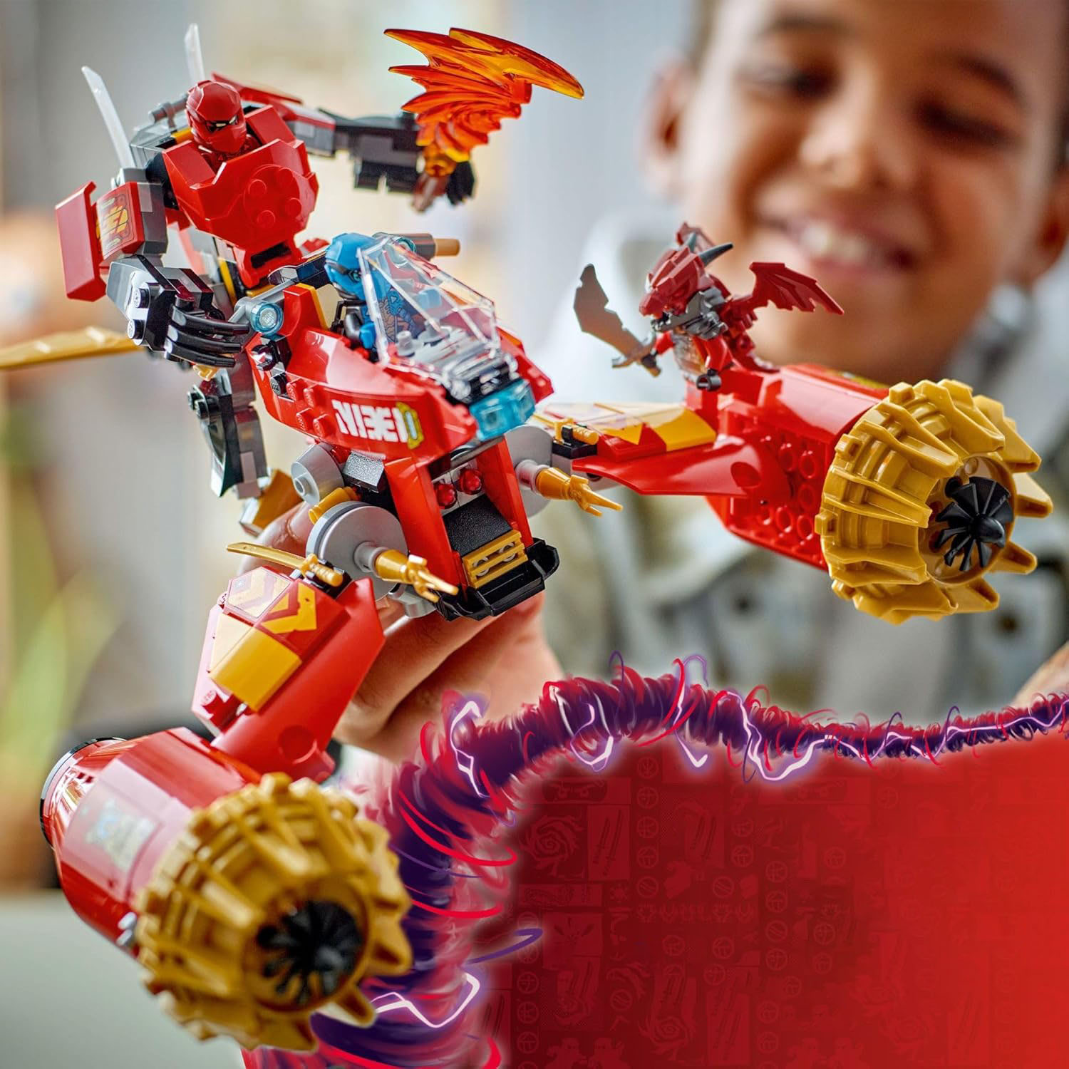 Конструктор LEGO NINJAGO Боевой робот Кая Всадник бури блочный - фото 5
