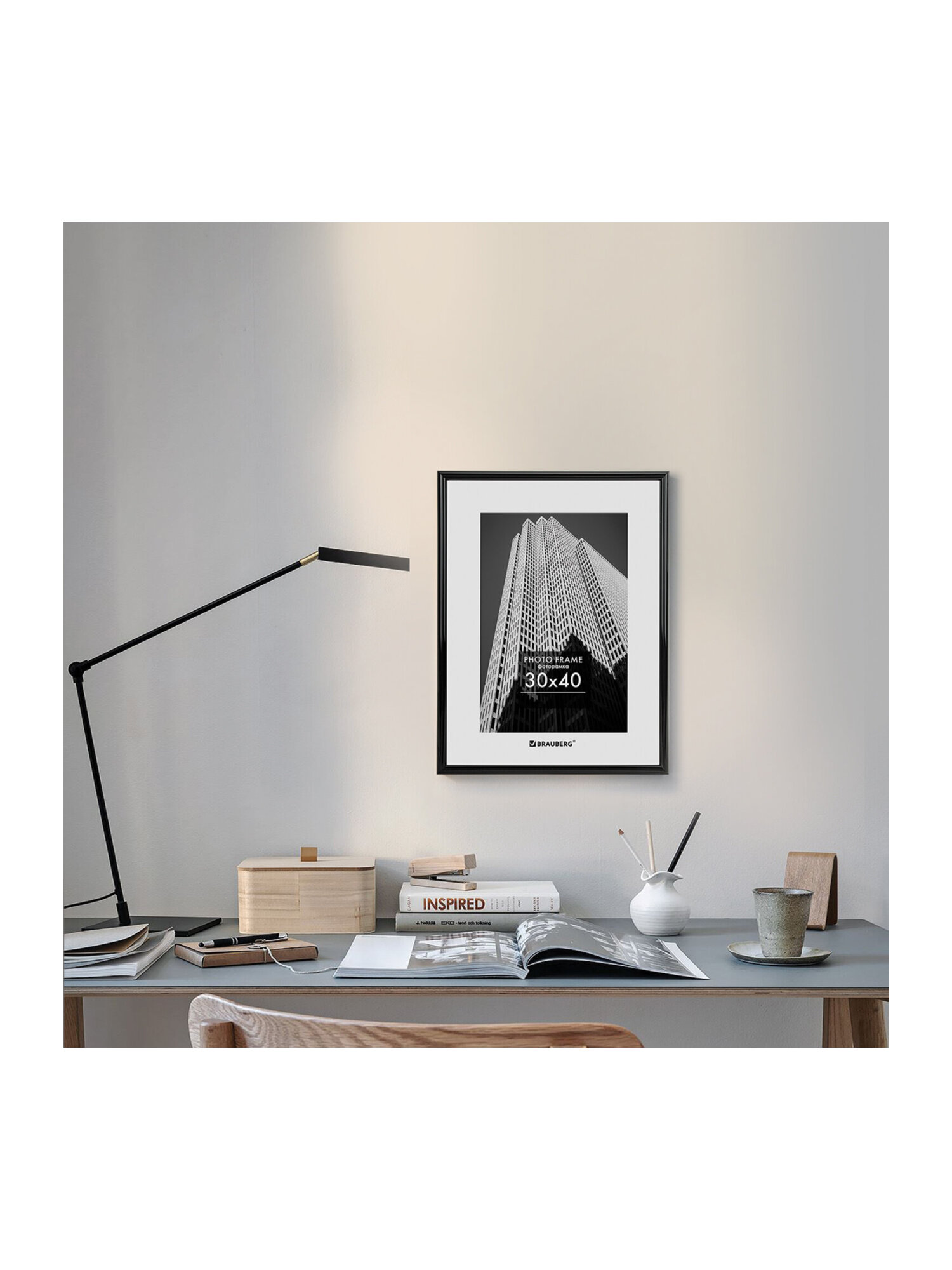 Фоторамка для фотографий Brauberg для картин и грамот А3 30х40 см - фото 8