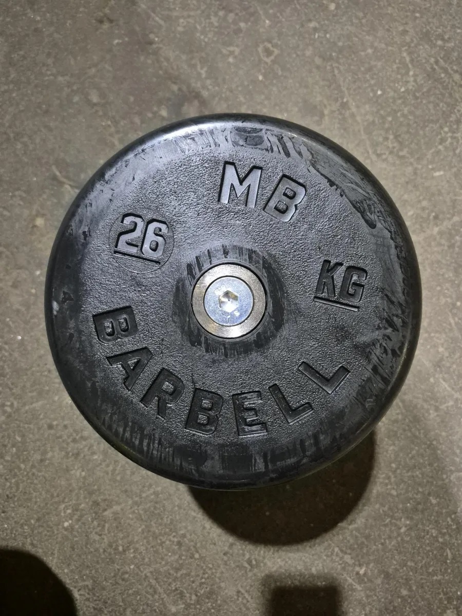 Гантель MbBarbell Классик с вращающейся ручкой хром 26 кг - фото 4
