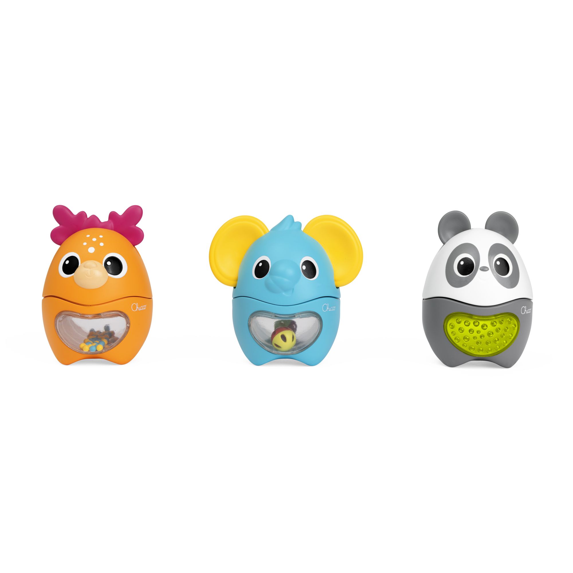 Игрушка Chicco пирамидка Весёлые животные 3в1 - фото 1