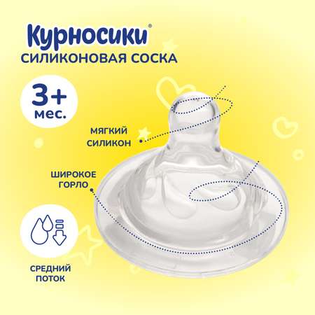 Соска Курносики силикон (для густых жидкостей)