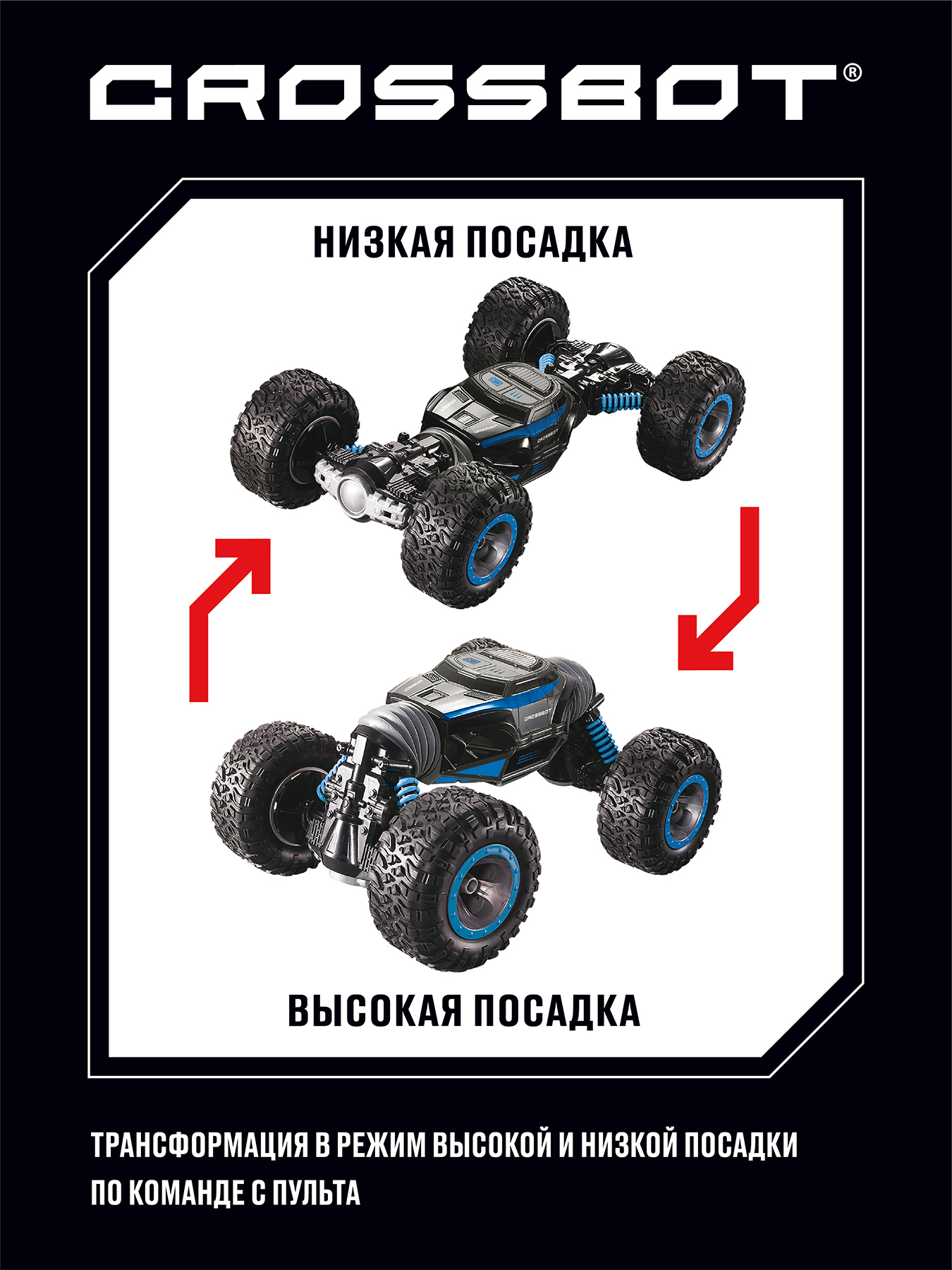 Автомобиль РУ CROSSBOT Перевертыш 1:16 - фото 4