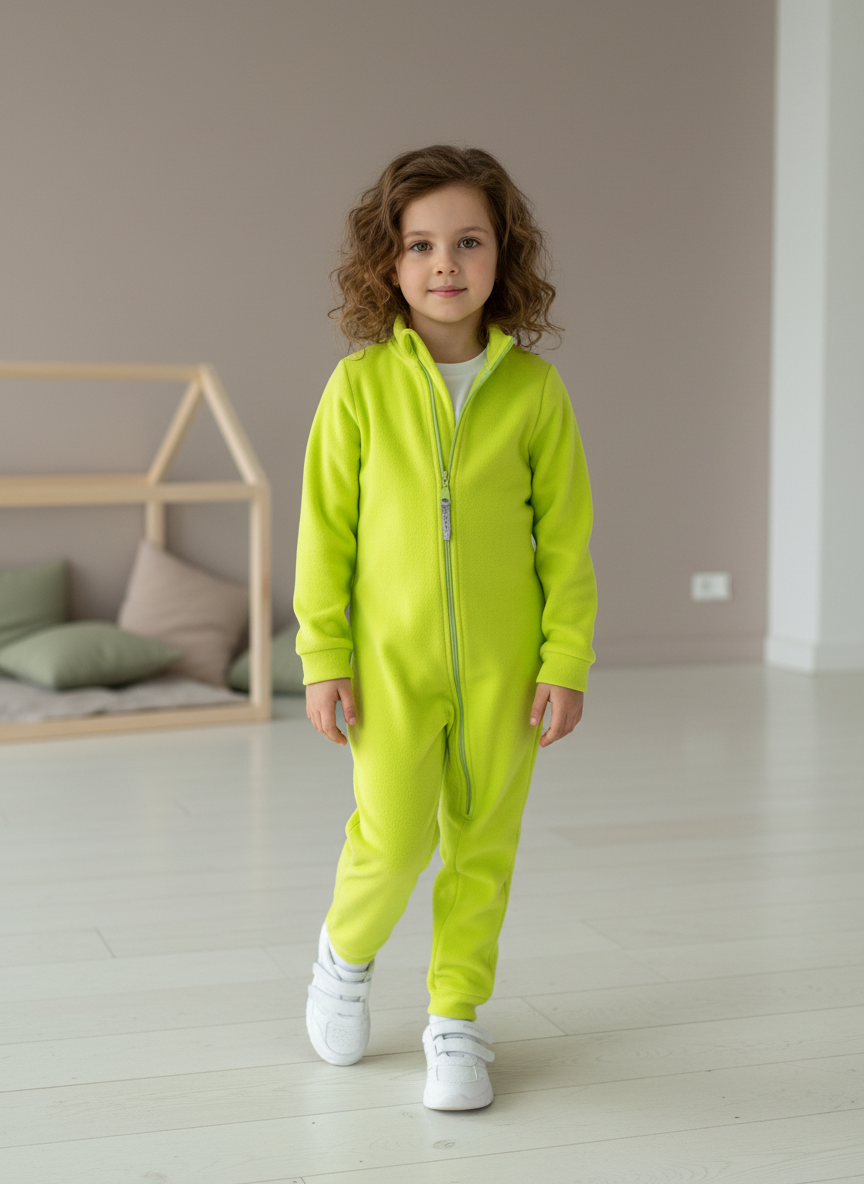 Изображение товара Детский флисовый комбинезон Утенок 128 для прогулок и активного отдыха