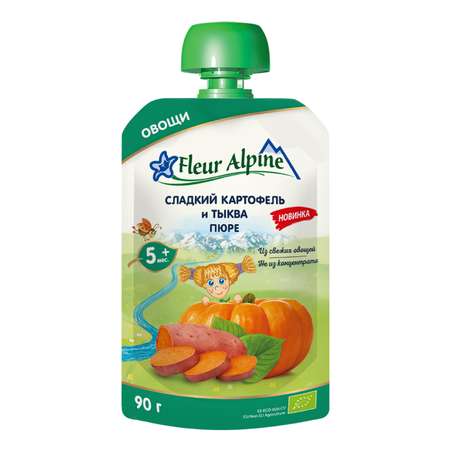 Пюре Fleur Alpine Сладкий картофель и тыква с 5 мес 90 г