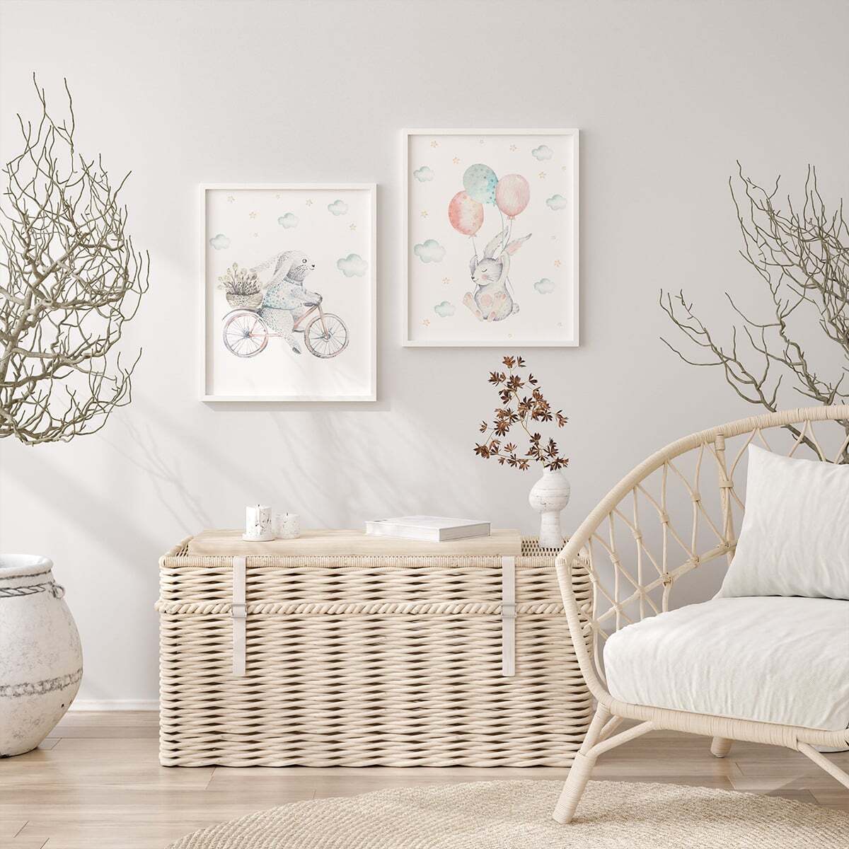 Интерьерный постер Moda interio Watercolor animals Акварельные животные 40х50 см 2 шт - фото 4