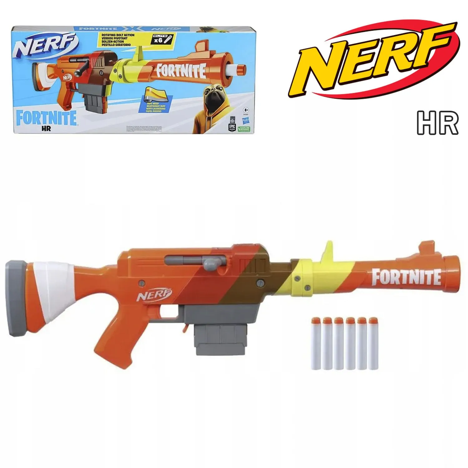Бластер Nerf Fortnite с 6 стрелами - фото 1