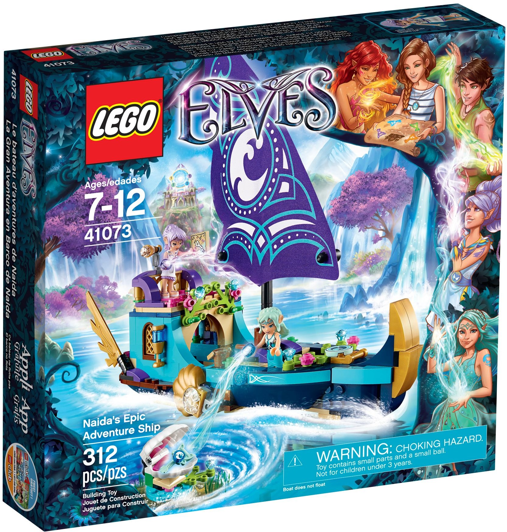 Изображение товара Конструктор LEGO Elves Корабль Наиды 41073 для детей 7-12 лет 312 деталей