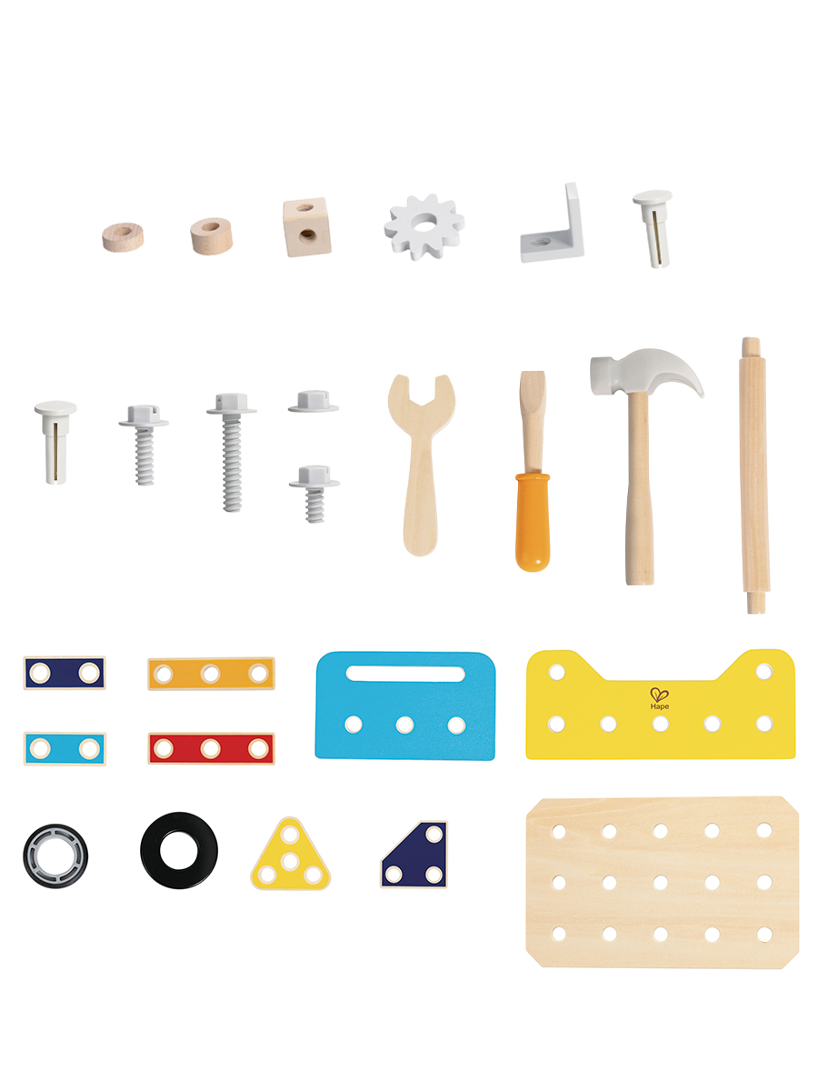 Конструктор Hape Мастерская деревянный 83 дет. - фото 14