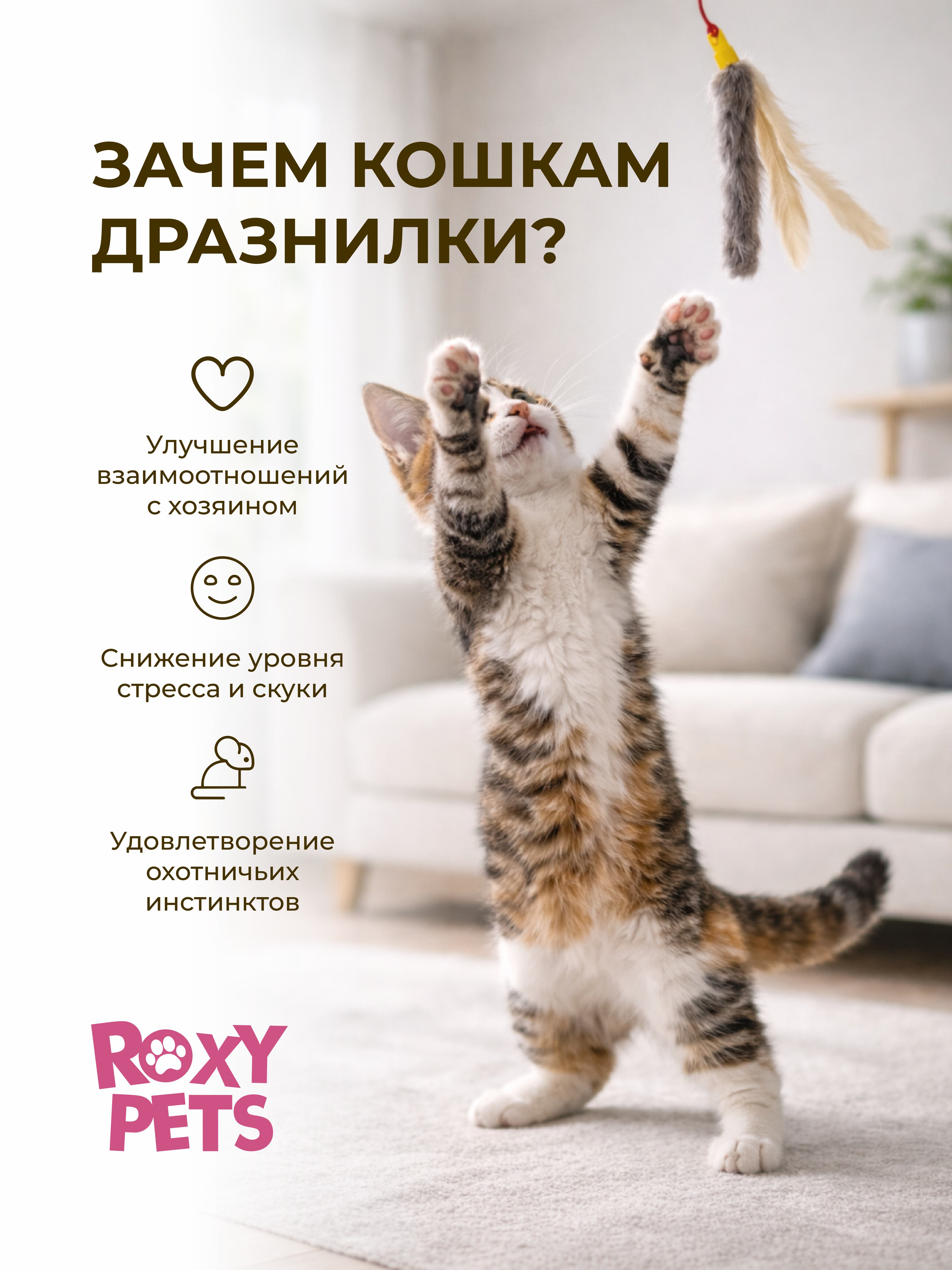 Дразнилка для кошек ROXY PETS Мышиные хвосты - фото 3