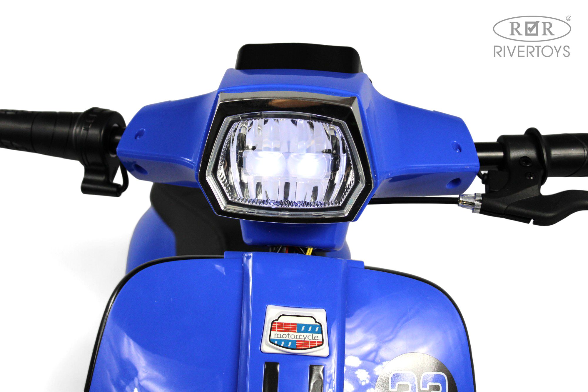 Электромотоцикл RIVERTOYS A111AA-MOTO-BLUE - фото 6