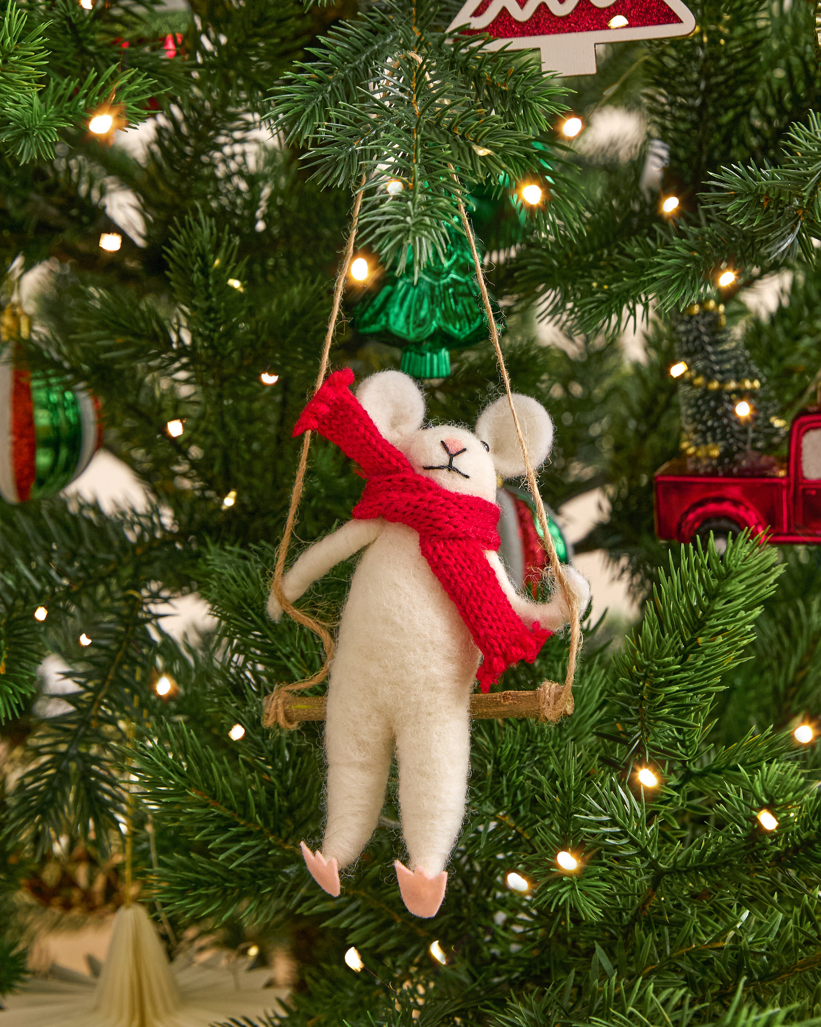 Ёлочное украшение FUTURINO Home Мышка W25FH5-NY65hl-43 - фото 1