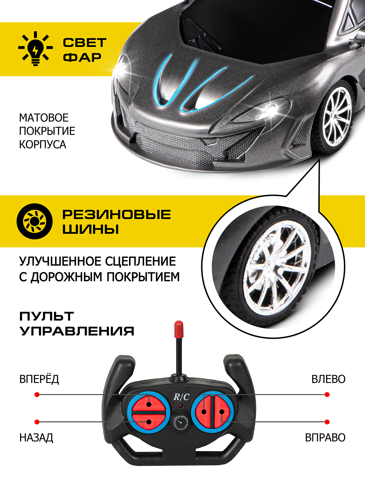 Автомобиль РУ AUTODRIVE Гоночный 1:18 - фото 2