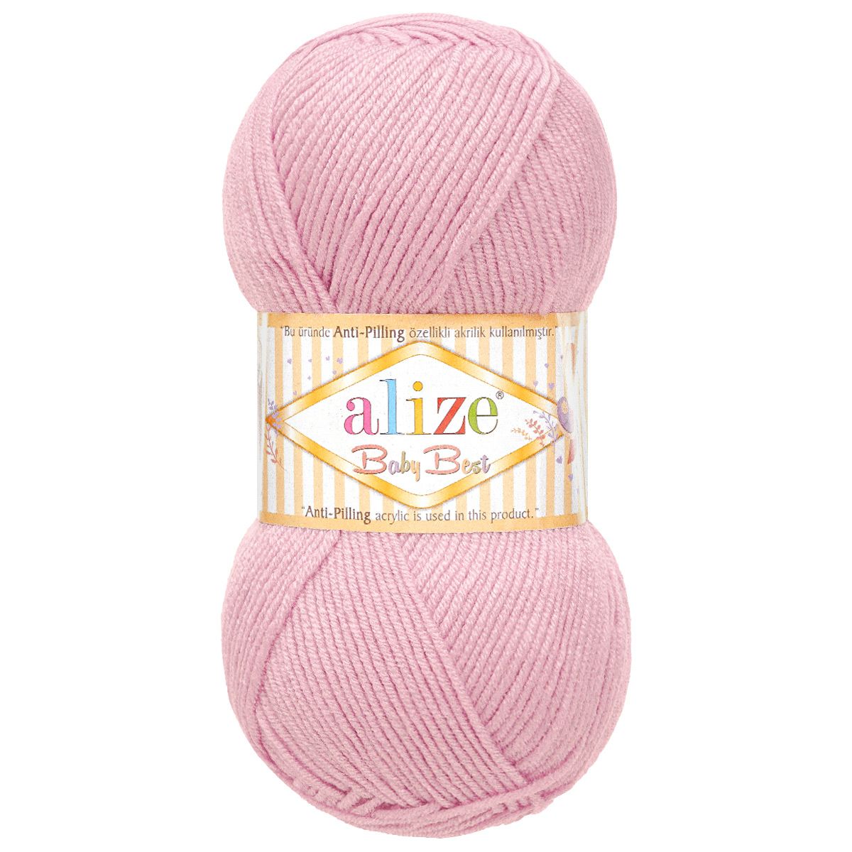 Пряжа для вязания Alize baby best бамбук акрил с эффектом антипиллинг 100 г 240 м 27 лиловый 5 мотков - фото 4