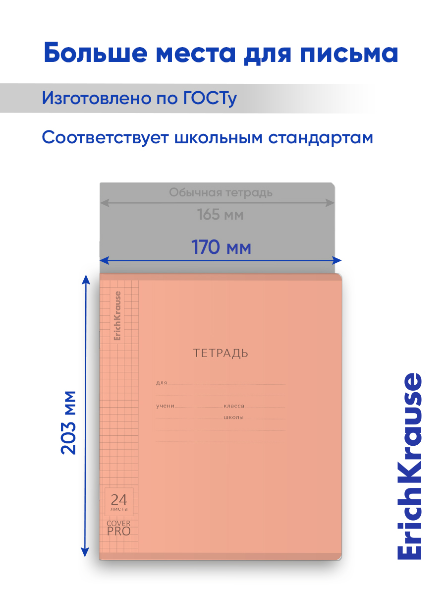 Тетрадь ErichKrause клетка 24 лист. 10 шт. - фото 10