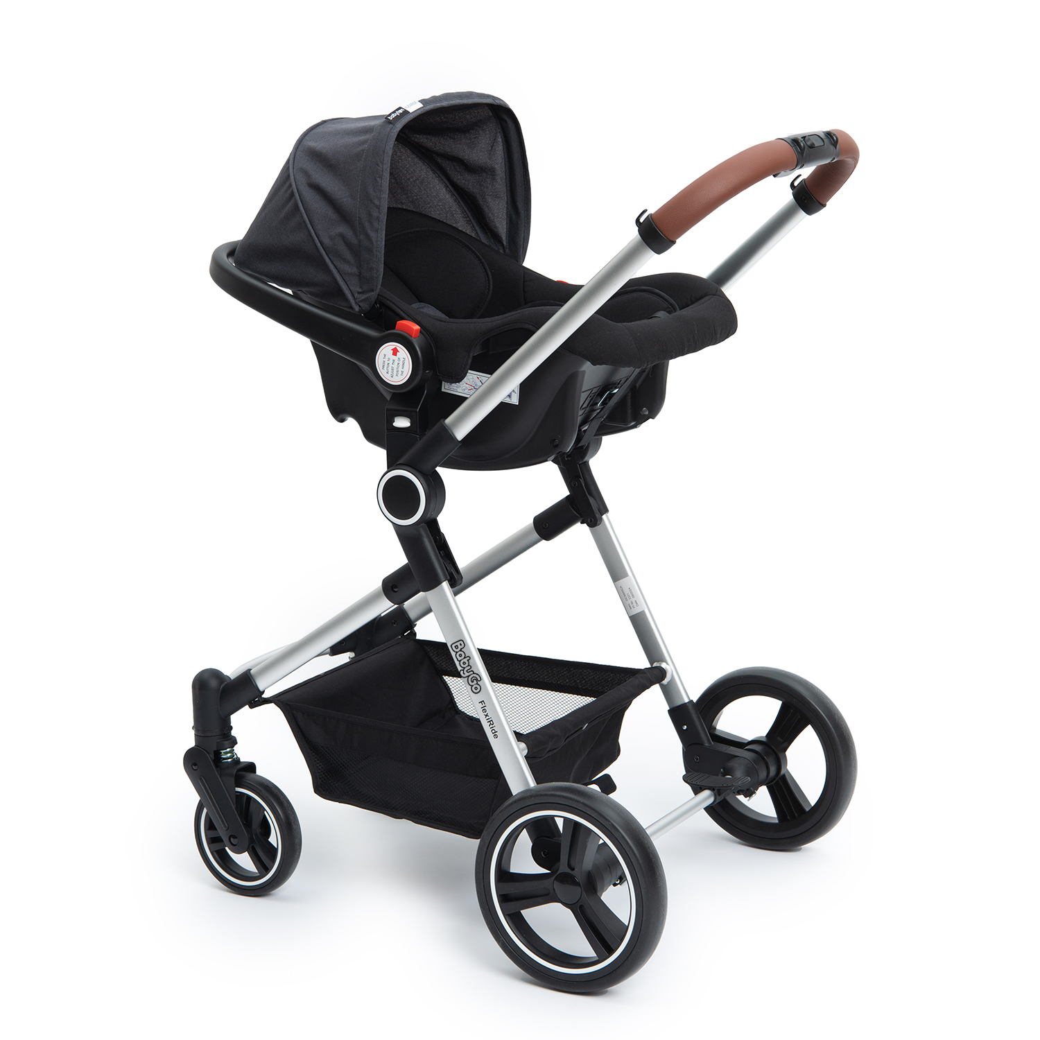 Коляска 3в1 BabyGo FlexiRide New серый - фото 12