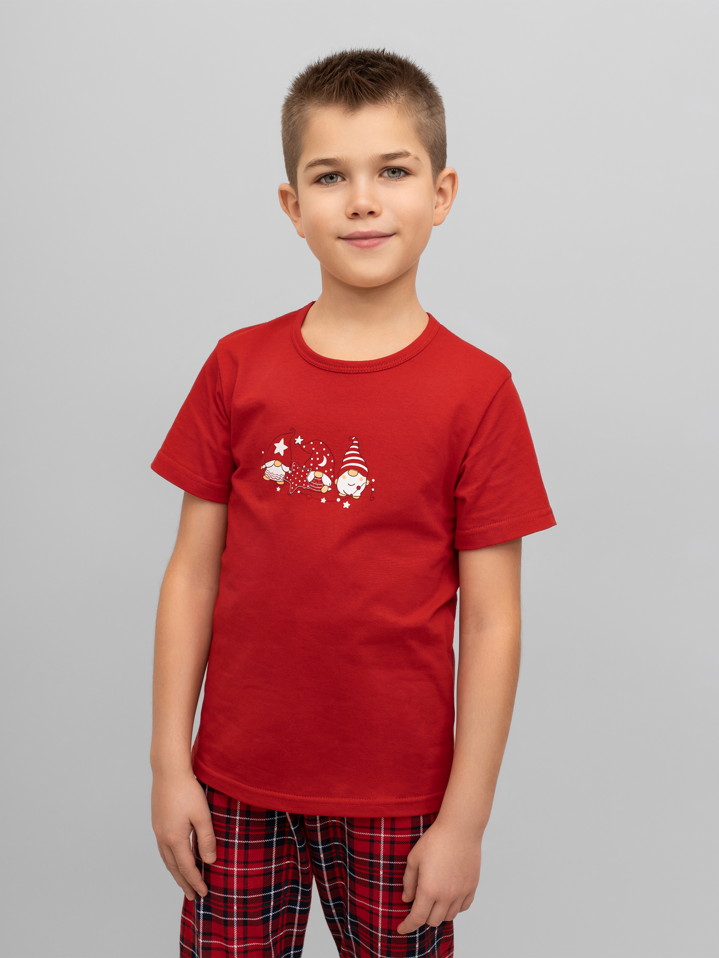 Пижама Утенок 827п красный клетка гномы - фото 33