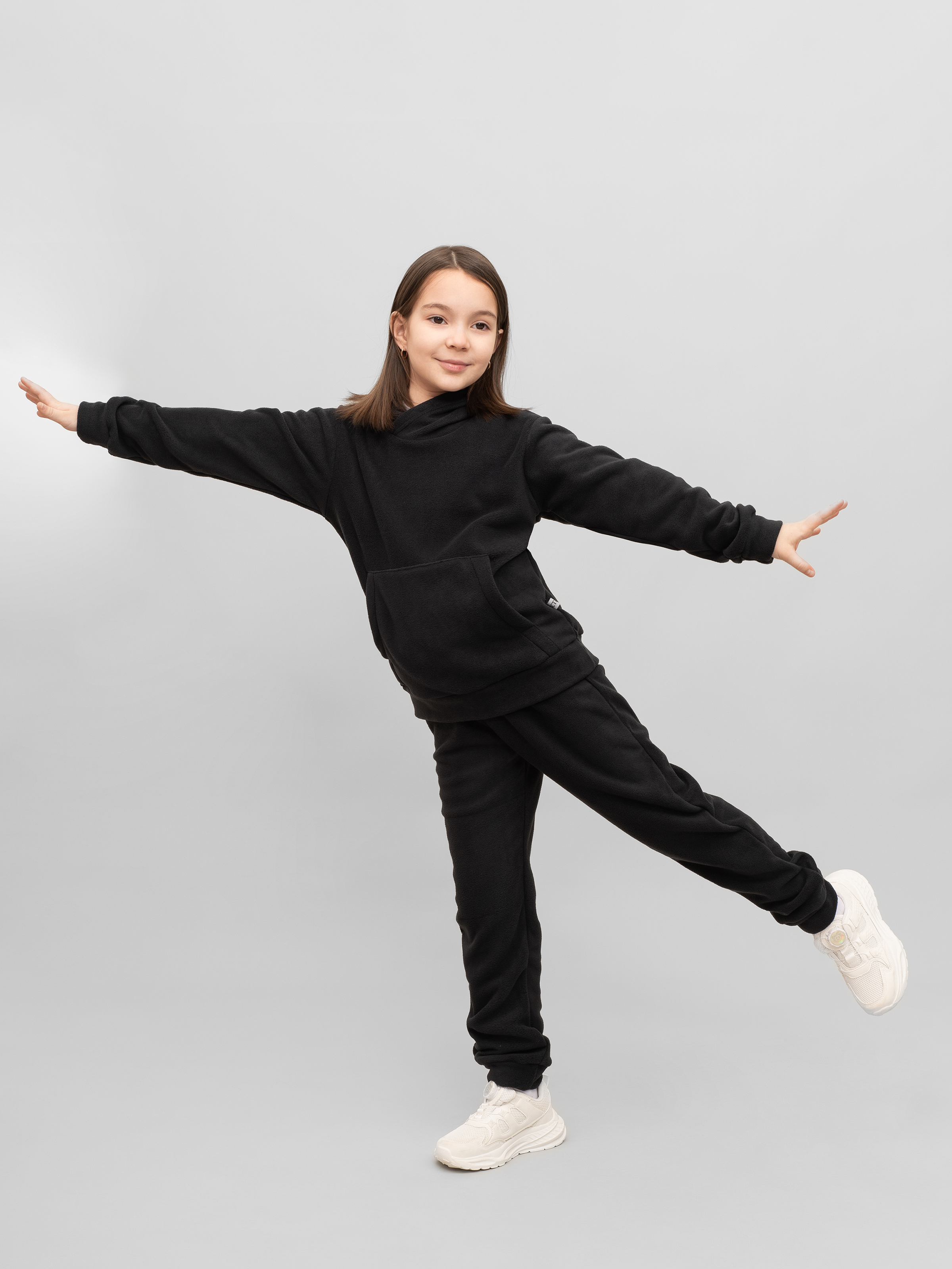 Худи и брюки Утенок 7043г(ш) черный - фото 23