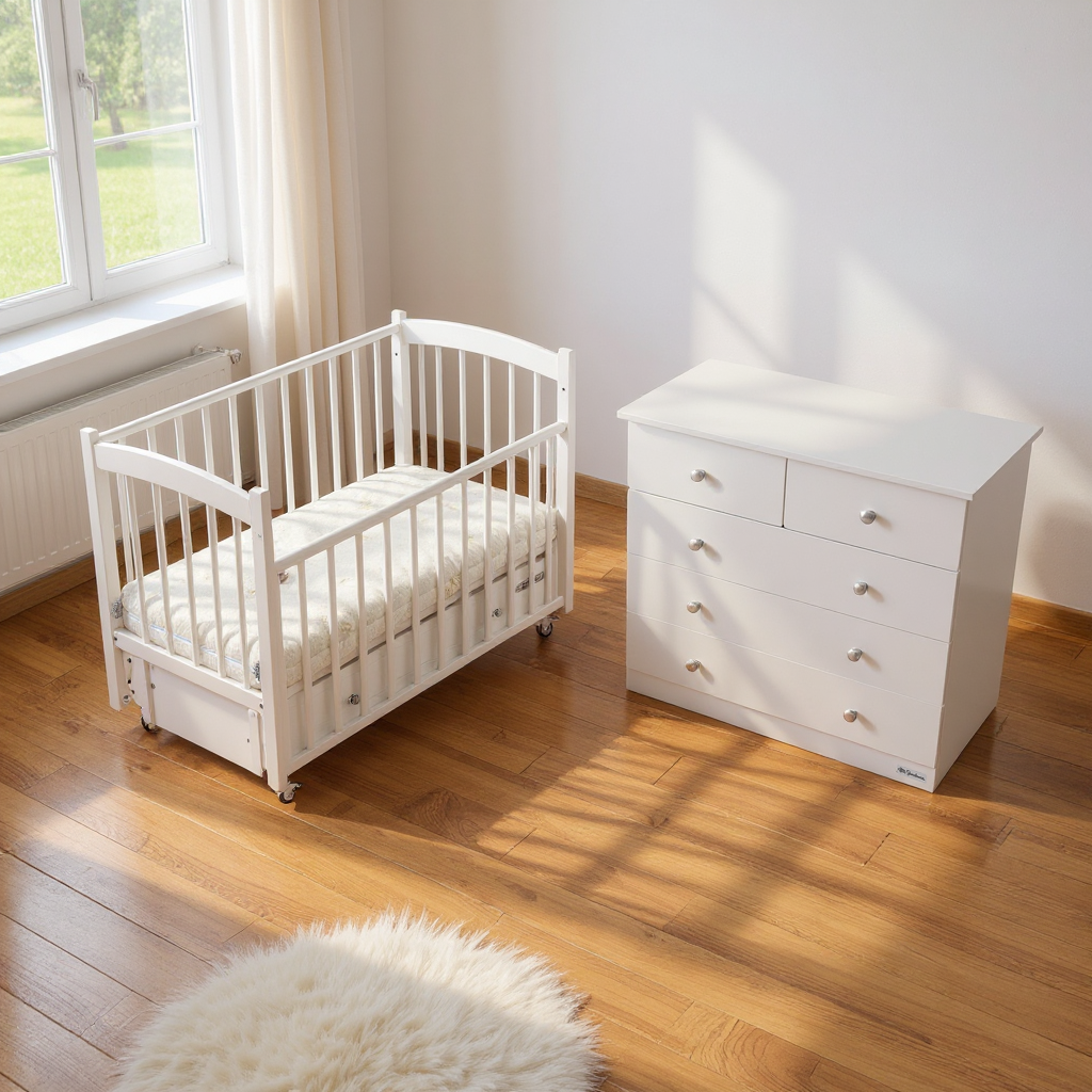 Детская кроватка Mr Sandman, универсальный маятник (белый) - фото 13