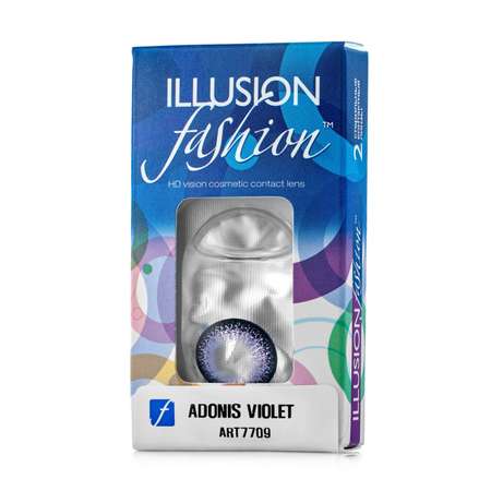 Контактные линзы ILLUSION fashion adonis violet на 1 месяц -0.00/14.5/8.6 2 шт.