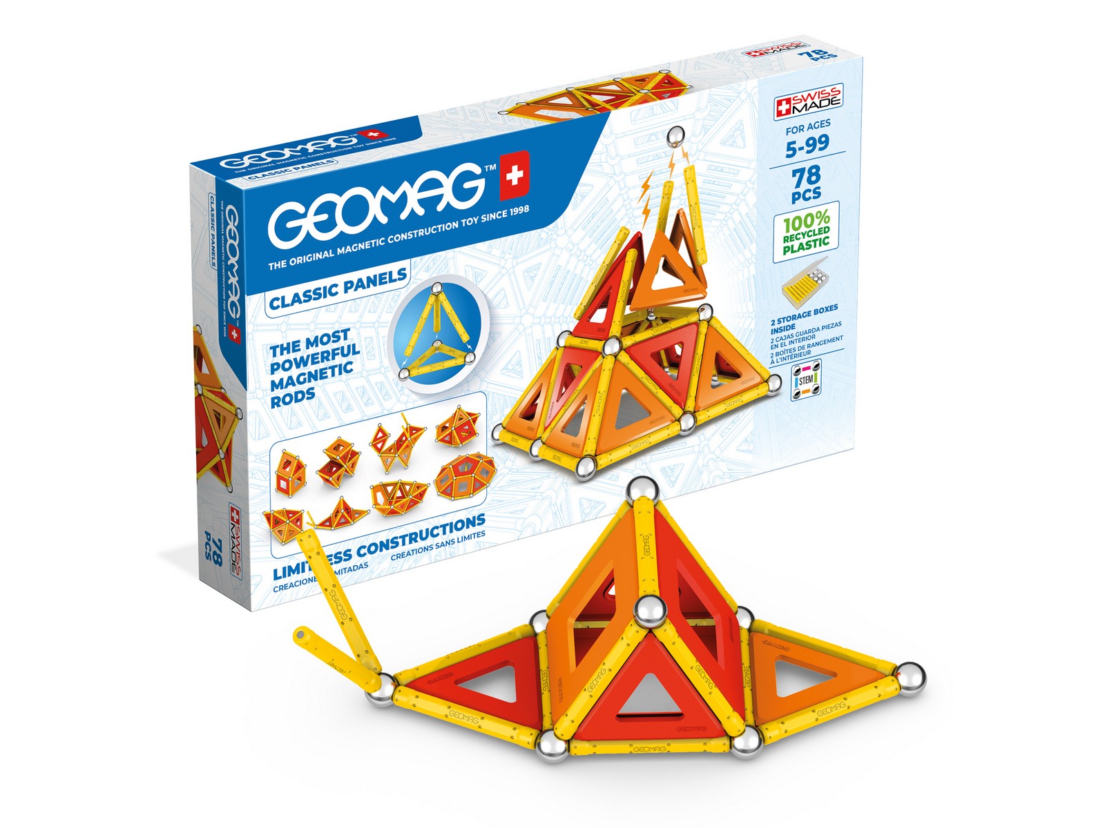 Конструктор Geomag магнитный 78 дет. - фото 1