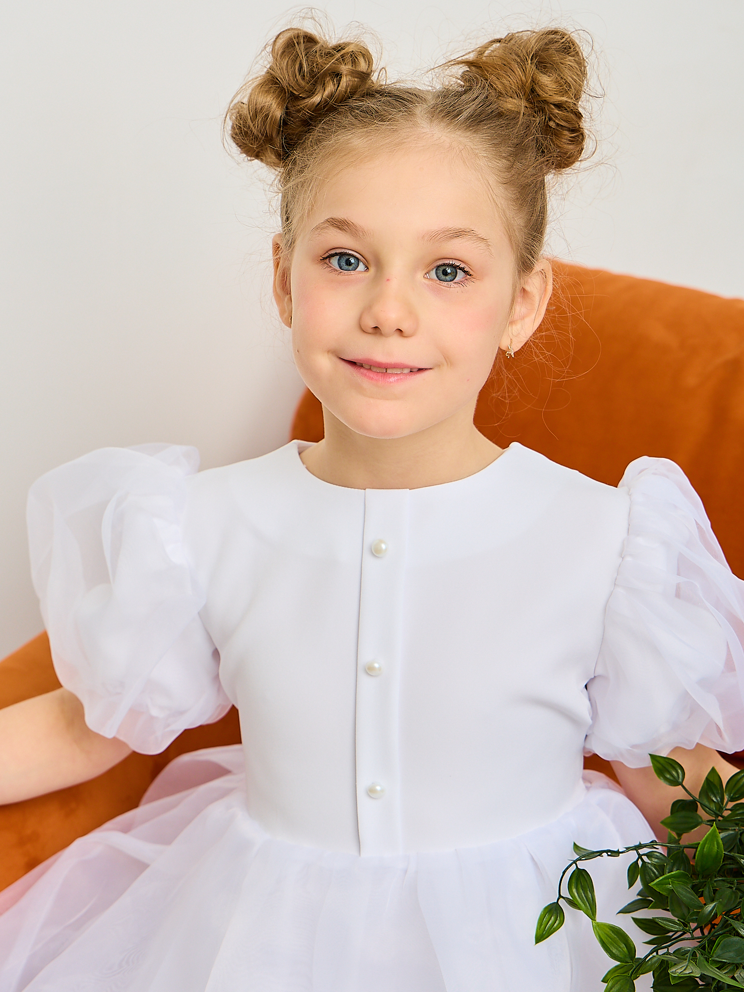Платье Sofisha kids Plat.organza.white - фото 2