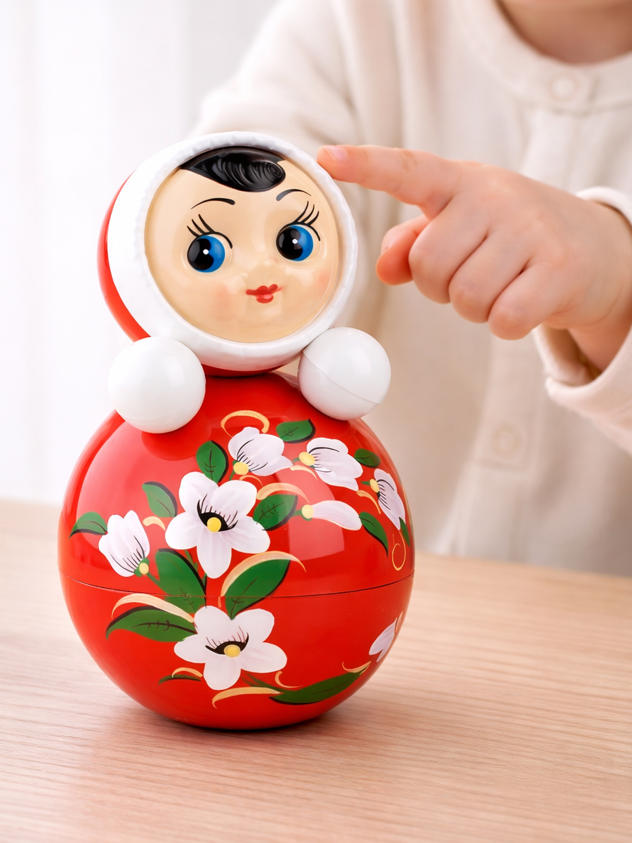 Игрушка неваляшка Маша средняя Расписная - фото 4