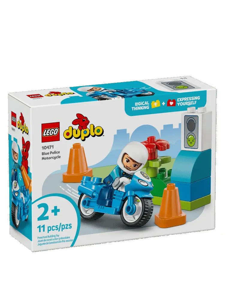 Конструктор LEGO DUPLO Синий полицейский мотоцикл 11 дет. - фото 4