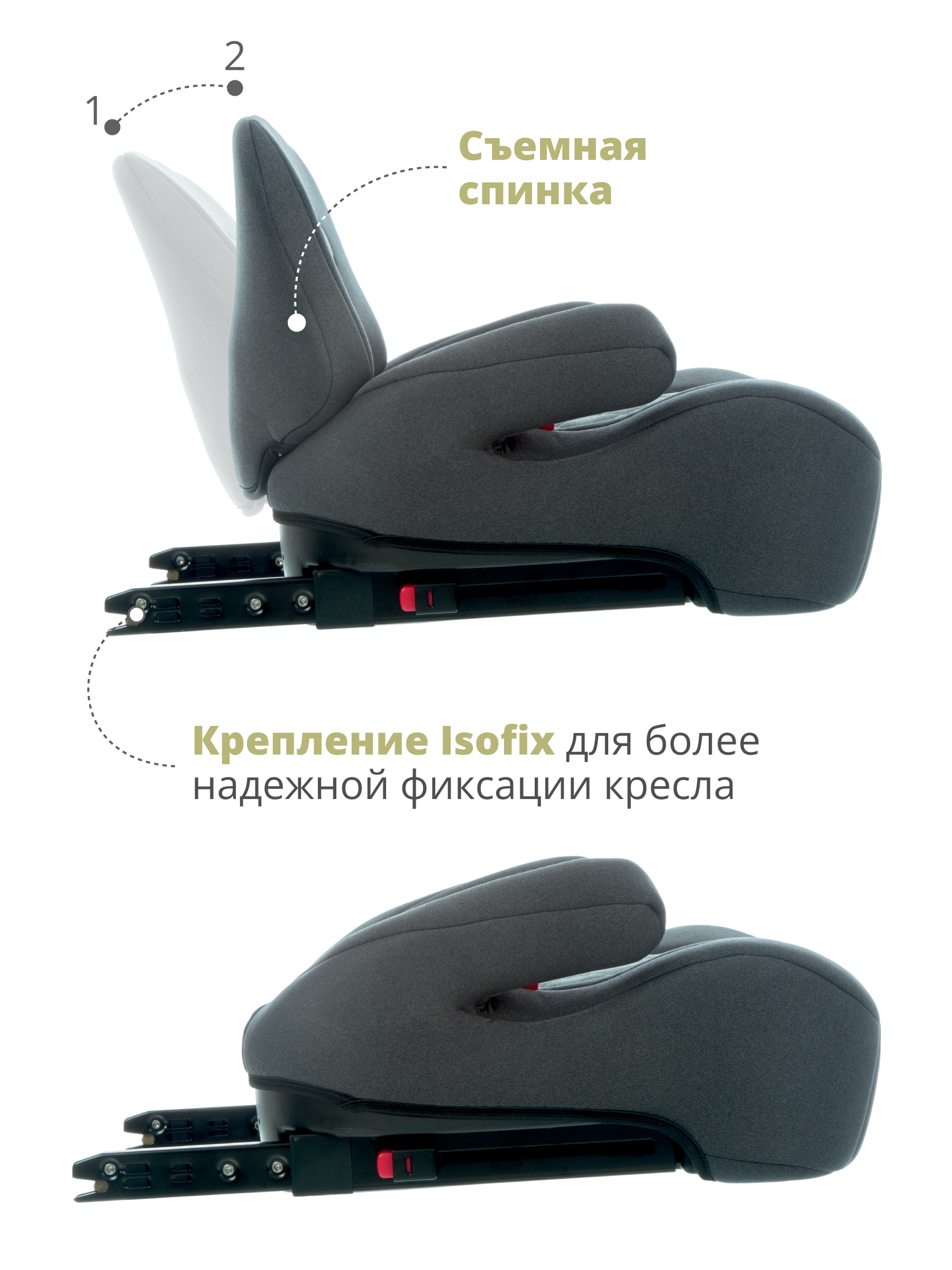 Автокресло Best Baby ASTON Isofix 3 (22-36 кг) серый - фото 3