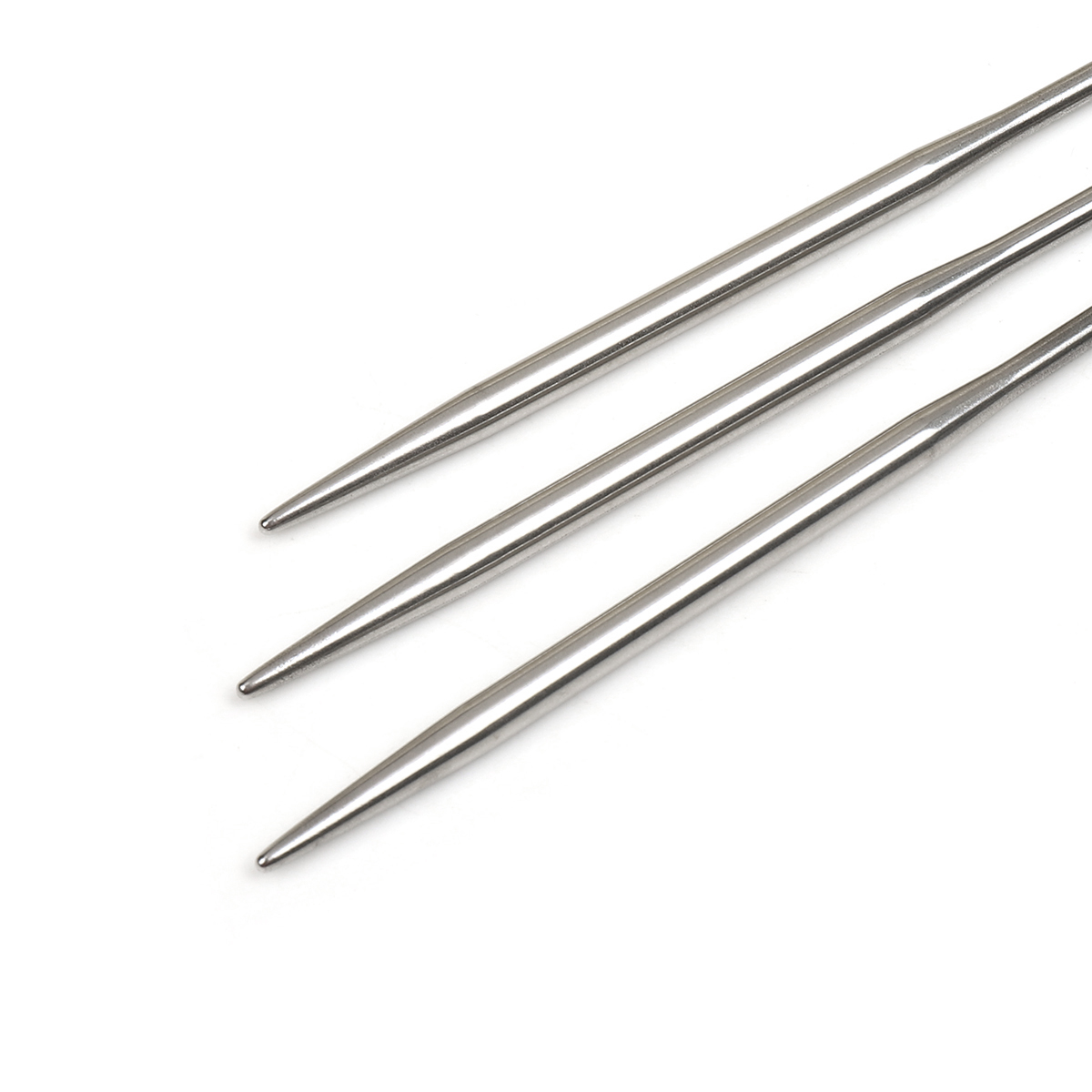 Спицы вязальные чулочные Maxwell гибкие с металлическим тросиком сталь d 4.0 мм 21 см 3 шт - фото 3