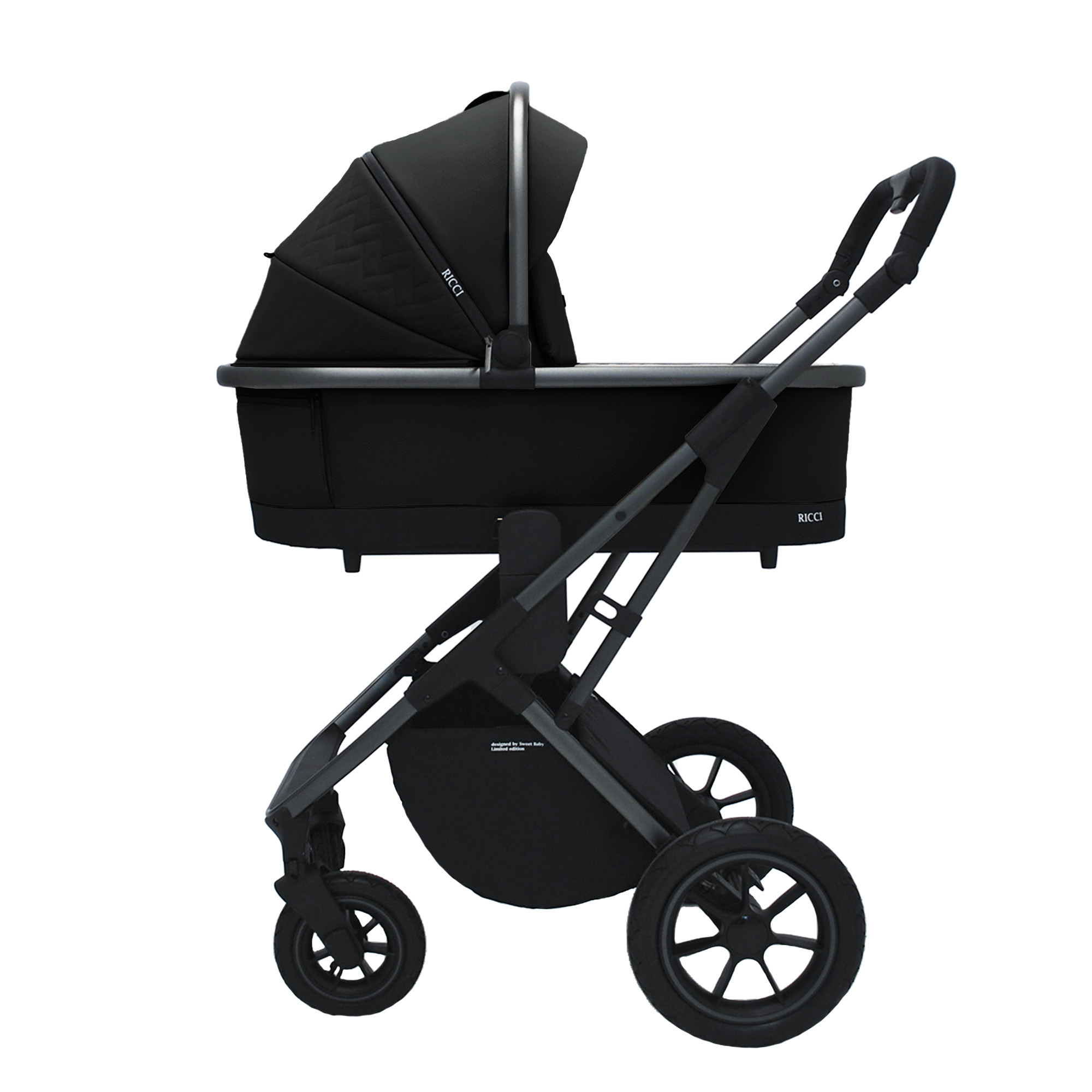 Коляска 2в1 Sweet Baby Ricci Black (Air) черный - фото 18