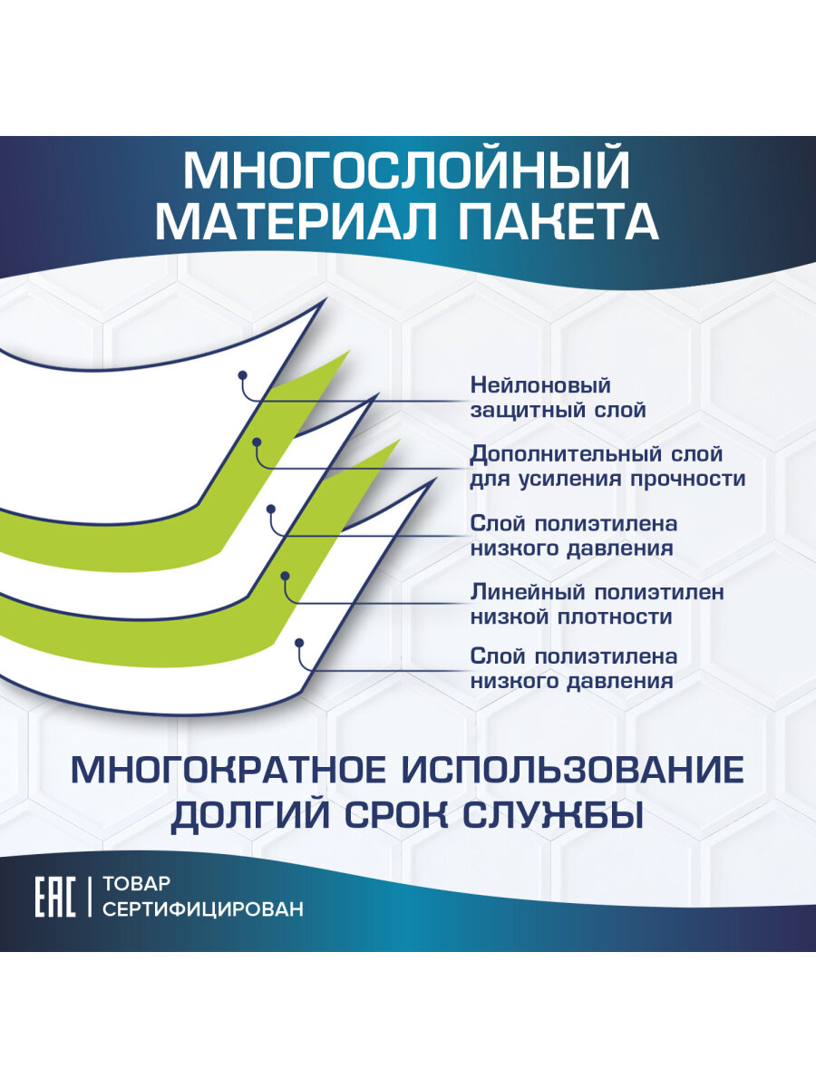 Вакуумные пакеты Лайма зип для одежды вещей 12 штук с насосом и клапаном - фото 8