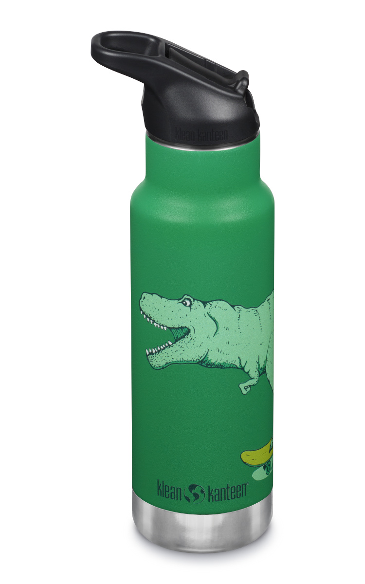 Детская термобутылка Klean Kanteen Insulated Kid Classic Flip Sport 12oz (355 мл) Dino Skate - фото 1