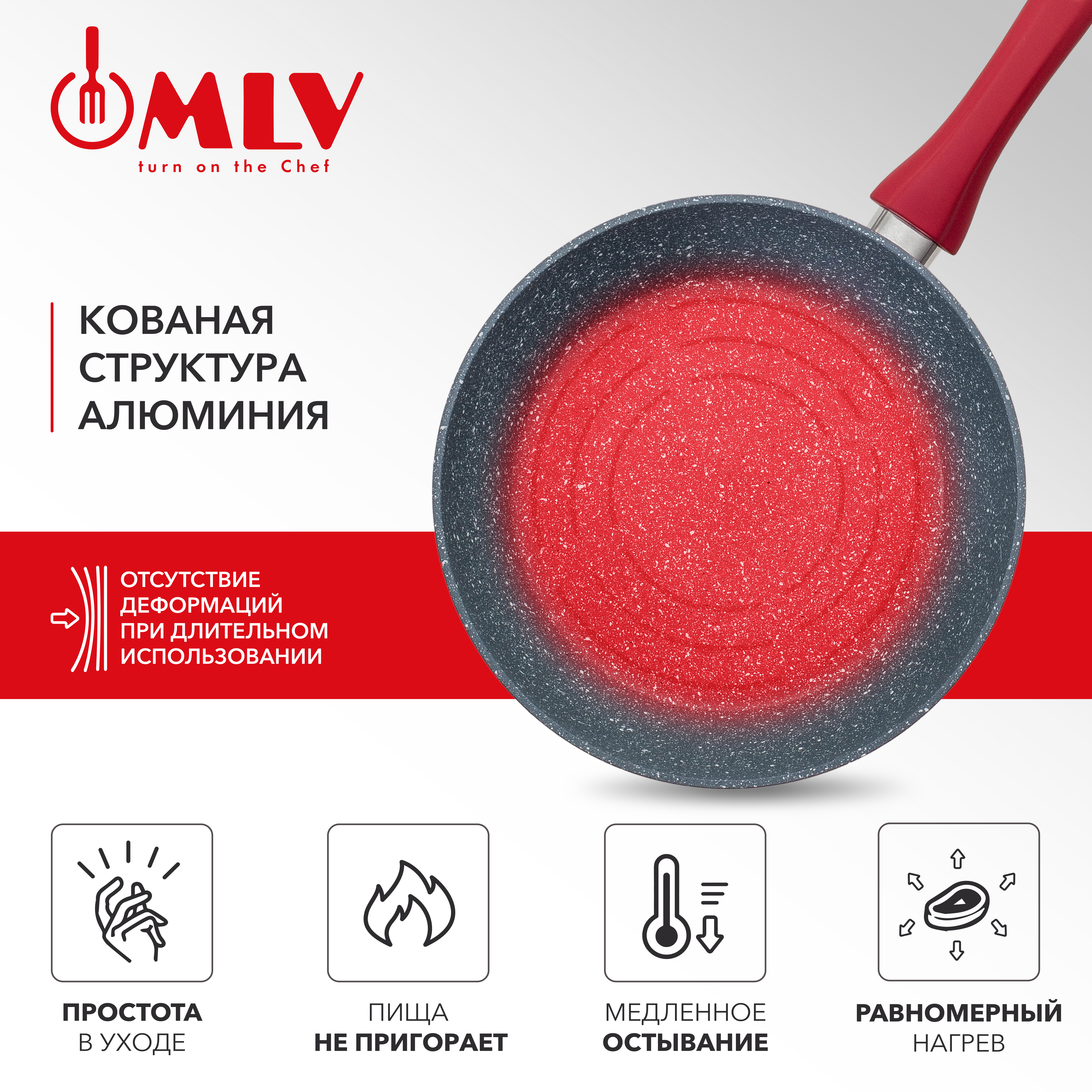 Сковорода для индукционной плиты Moulin Villa Granate 24 см - фото 5