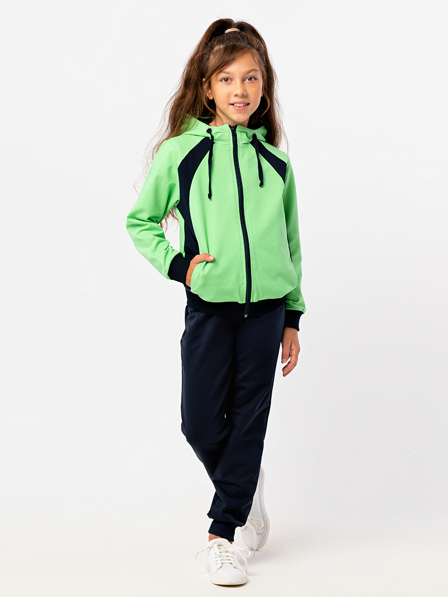 Спортивный костюм RODOS М-258/темно-синий_светло-зеленый - фото 1