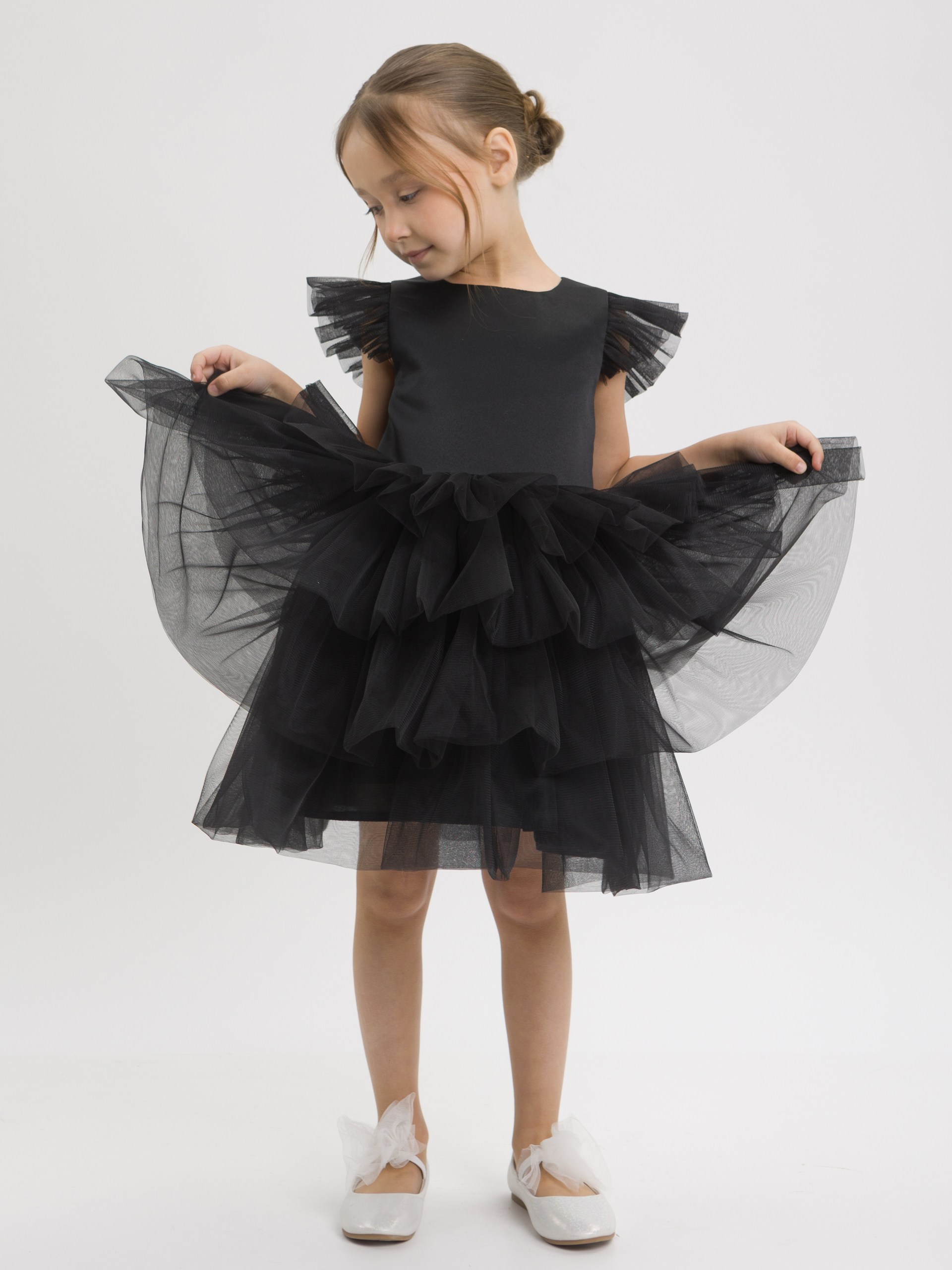 Платье LELUkids 1231.24_зефирка_черный - фото 5