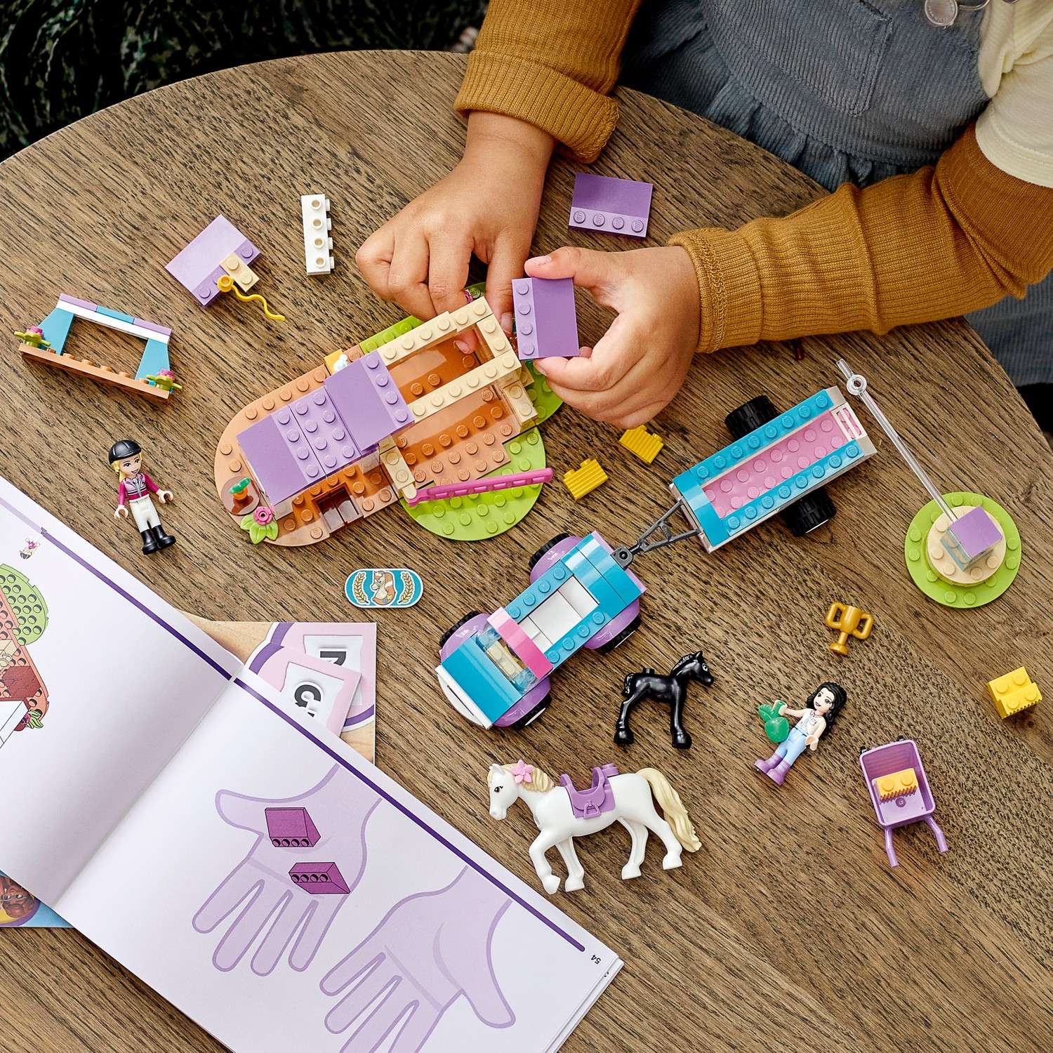 Конструктор LEGO Friends Тренировка лошади и прицеп блочный - фото 10