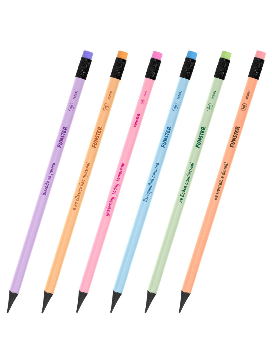 Карандаши чернографитные Funster 6 шт. - фото 4
