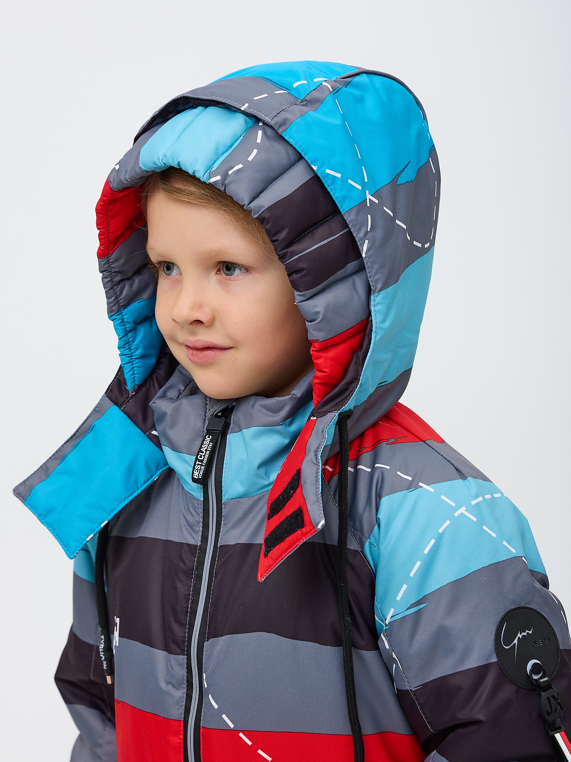 Комбинезон Kvartet 853 серо-красный - фото 18