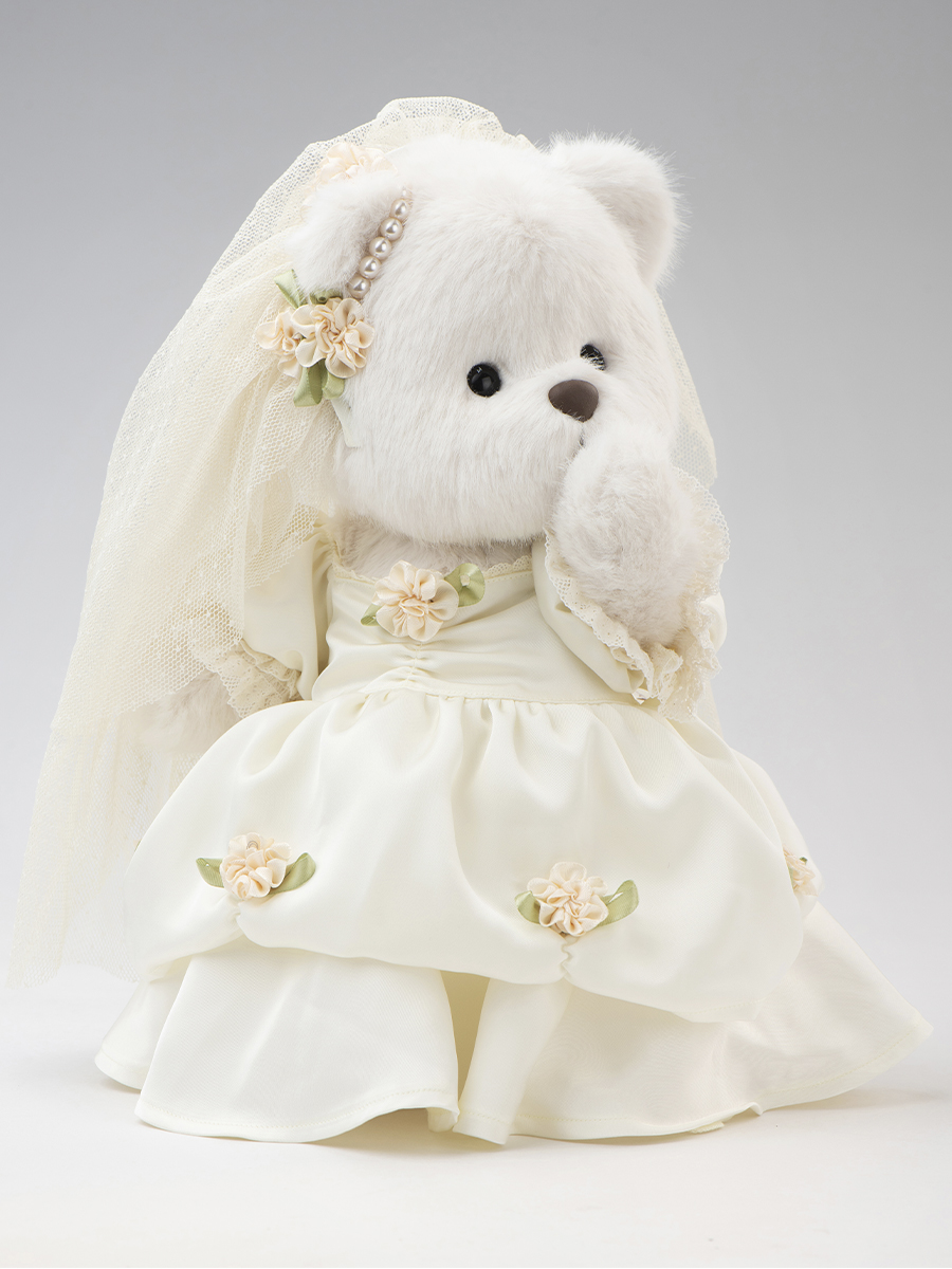 Мягкая игрушка TeddyTales Медведь Невеста в винтаж. плат - фото 4