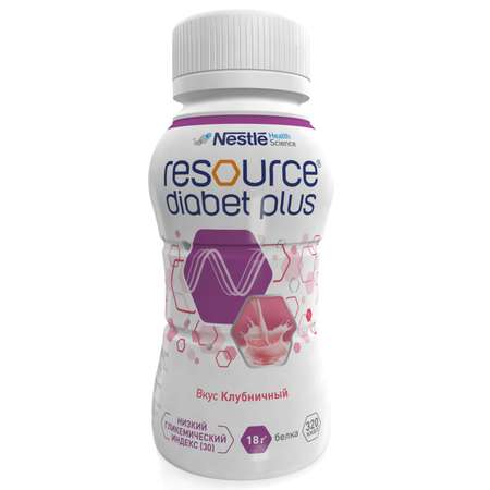 Смесь Nestle Health Science Resource Diabet Plus клубника 0.2л c 6лет