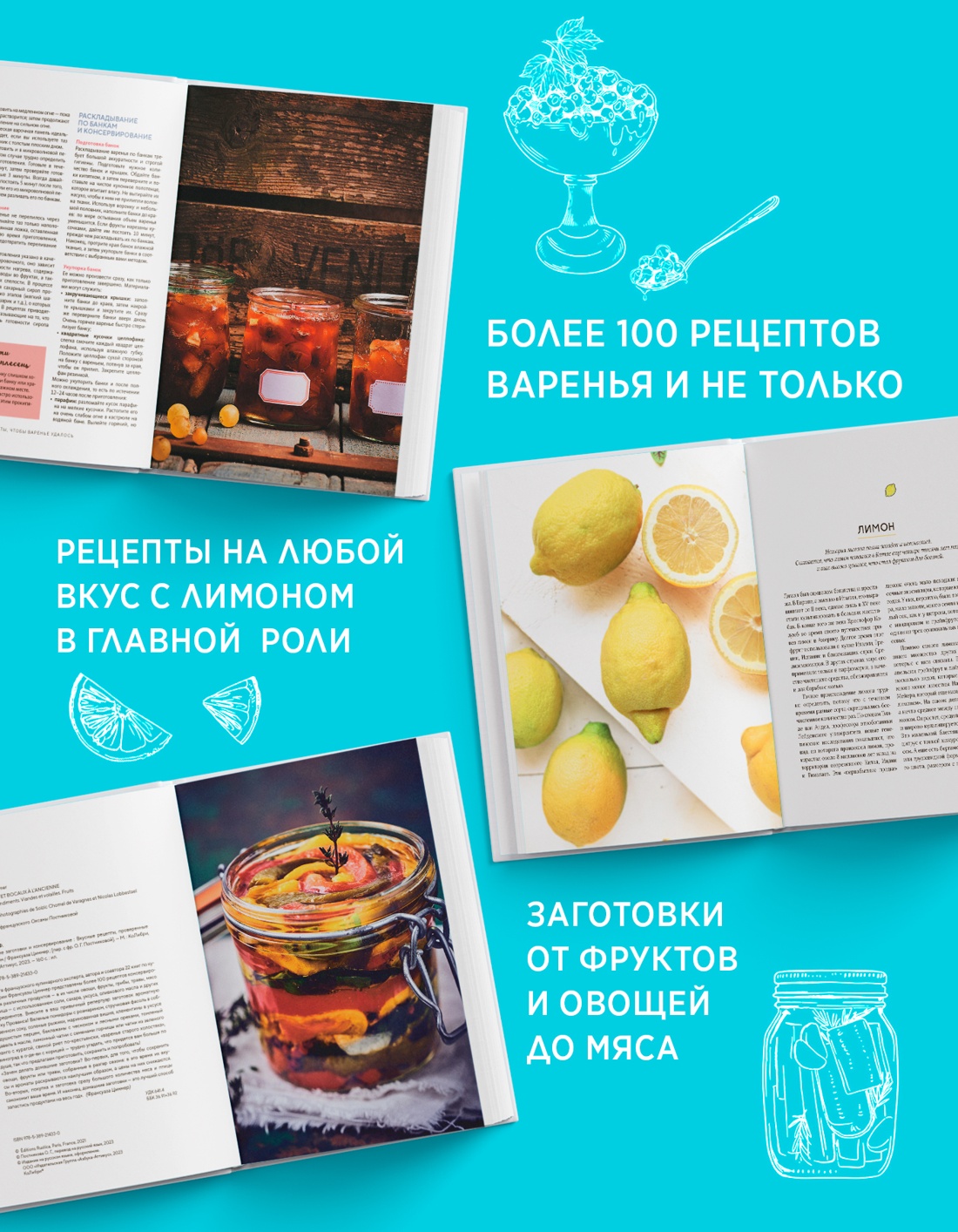Книга КОЛИБРИ гурману из варенья заготовок и лимона коллекция 3-х - фото 4