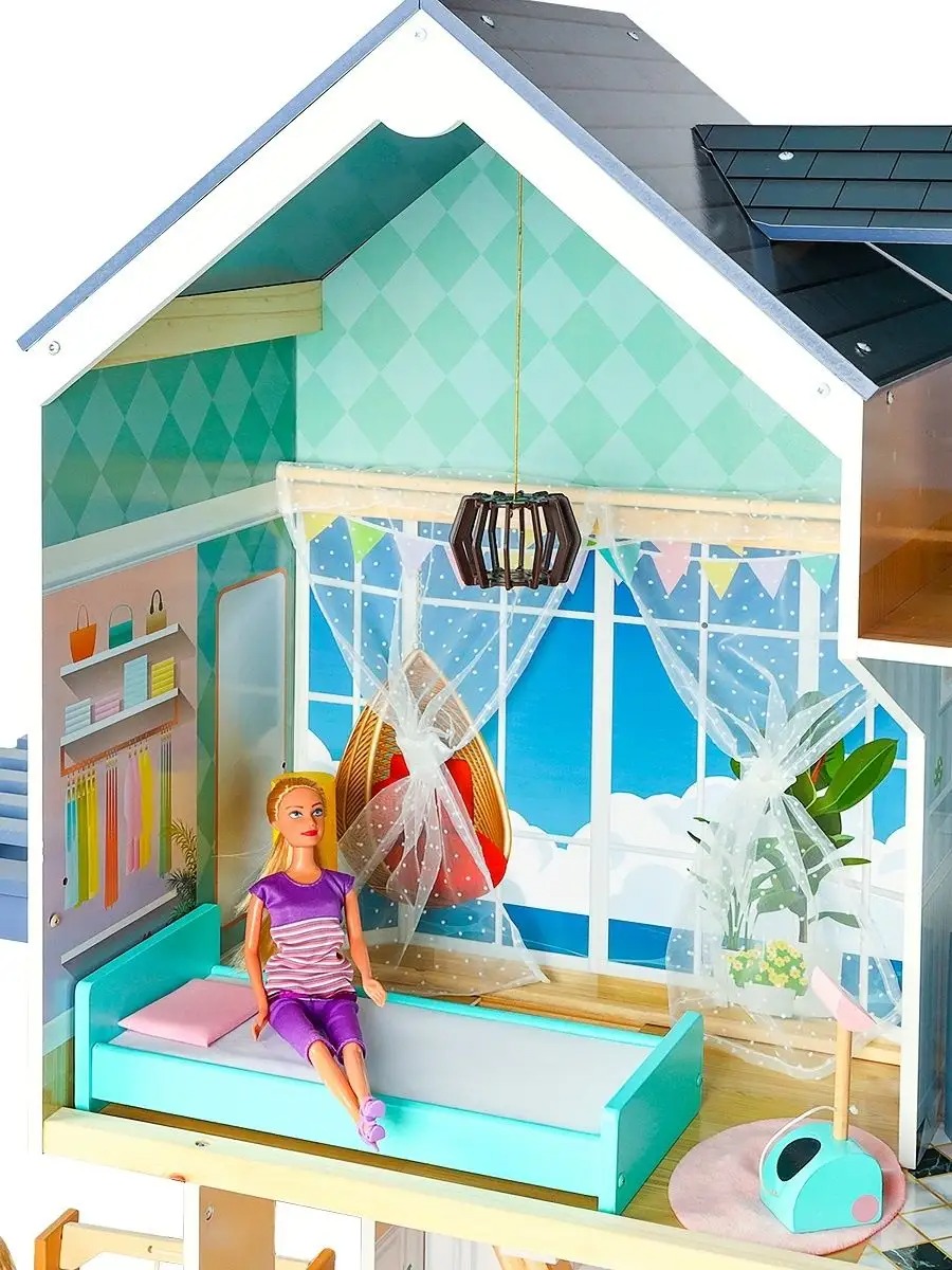 Домик для кукол PAREMO 138 см с мебелью PD320-08 - фото 10