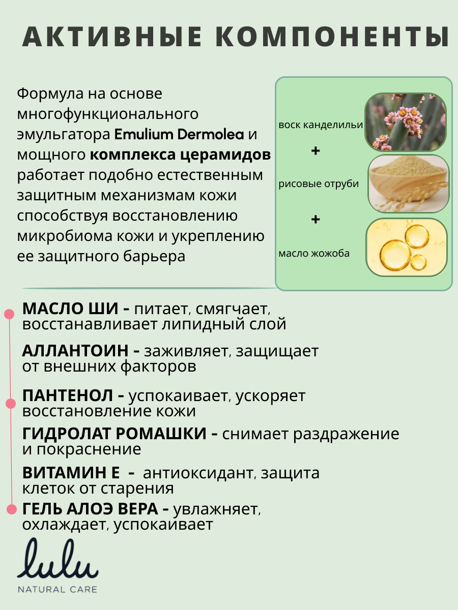 Набор LULU за кожей склонной к атопии эмульсия, масло - фото 10