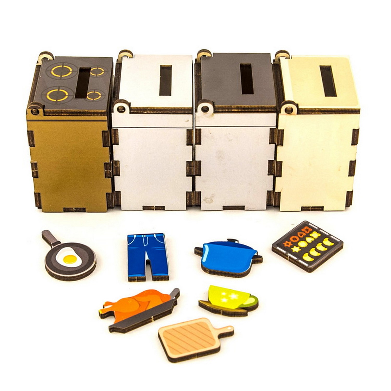 Игра логическая WOODLANDTOYS Комодик «Бытовая техника» 133102 - фото 4