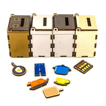 Игра логическая WOODLANDTOYS Комодик «Бытовая техника» 133102