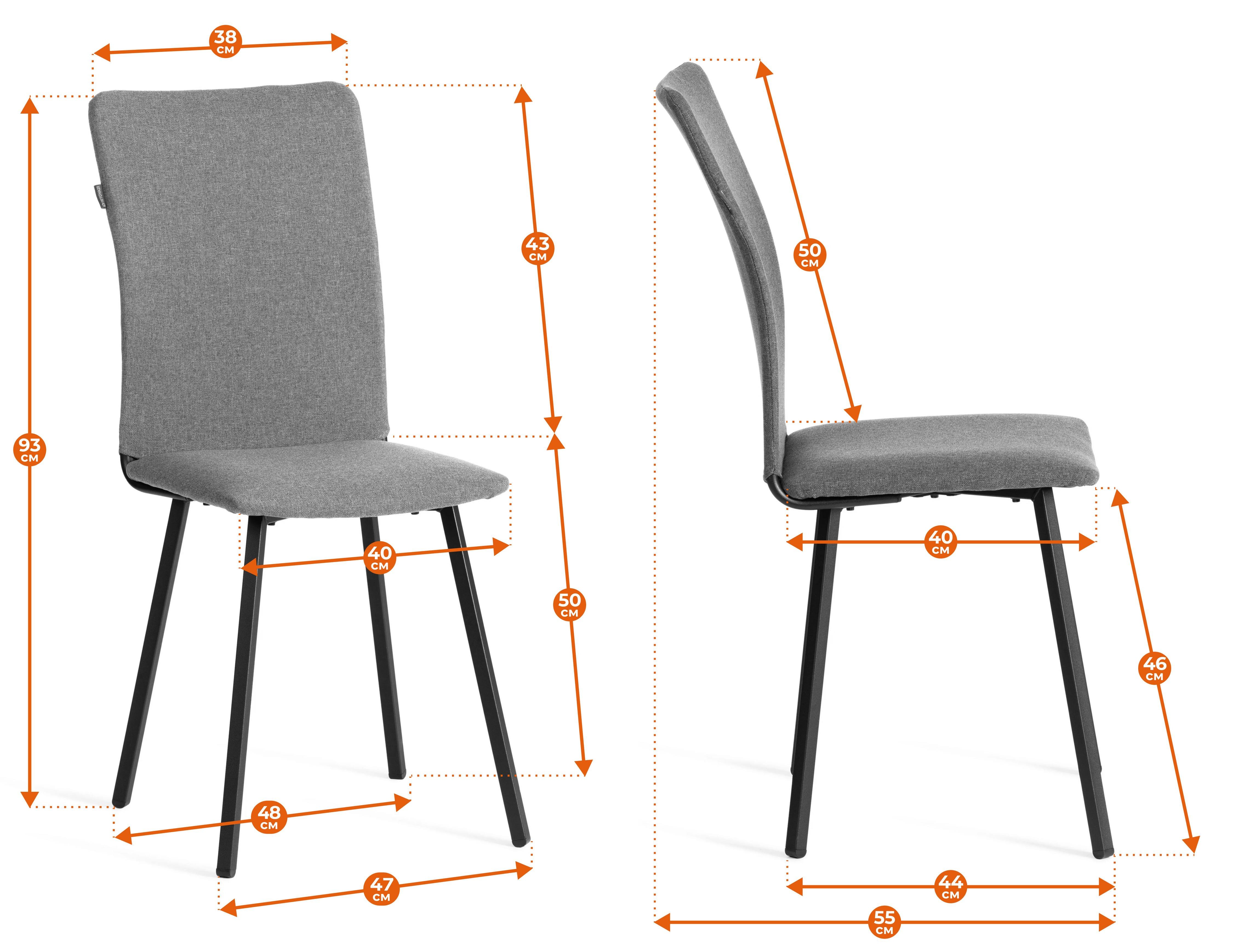 Стул TETCHAIR La Rousse серый, бежевый 2 шт. - фото 22