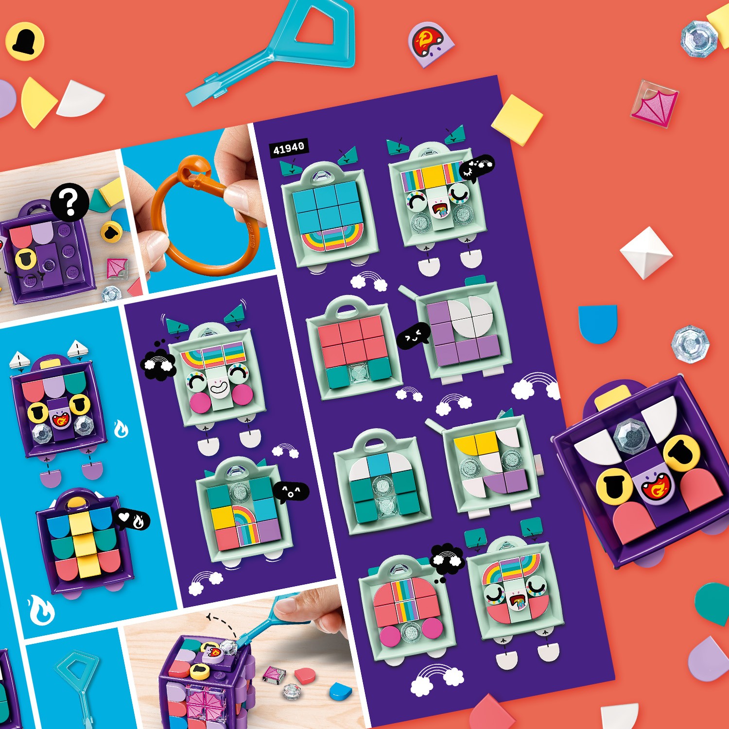 Конструктор LEGO DOTS Брелок для сумки Дракон - фото 9