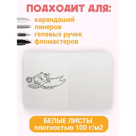 Скетчбук Проф-Пресс карманный блокнот Meowbook. А6 80 лист. 1 шт.