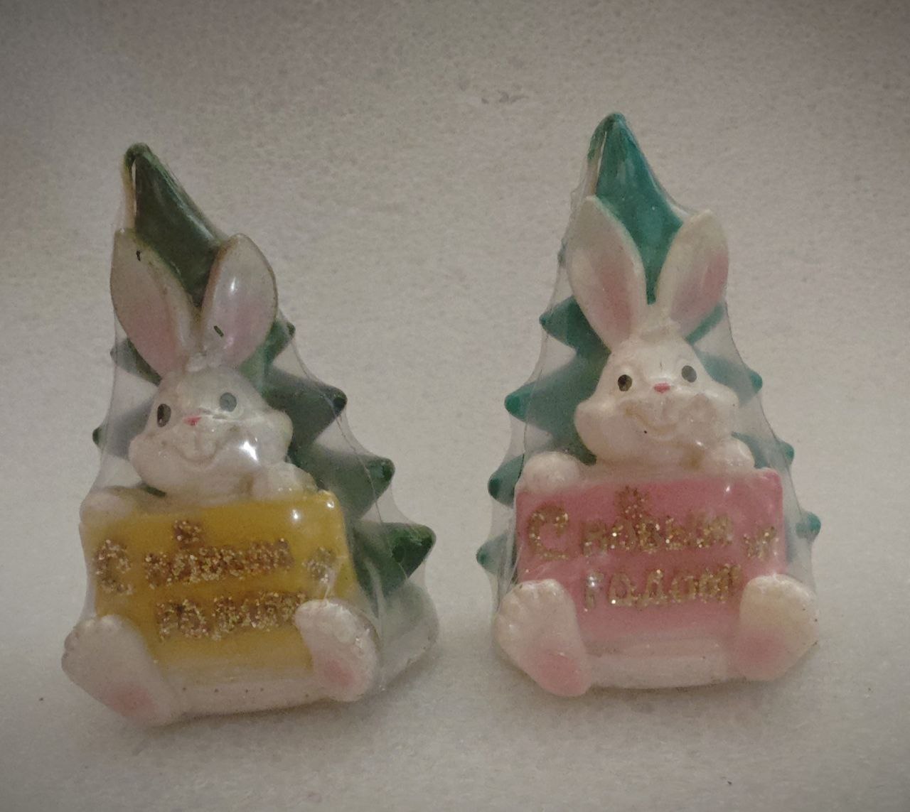 Свеча"Кролик с открыткой" - фото 1